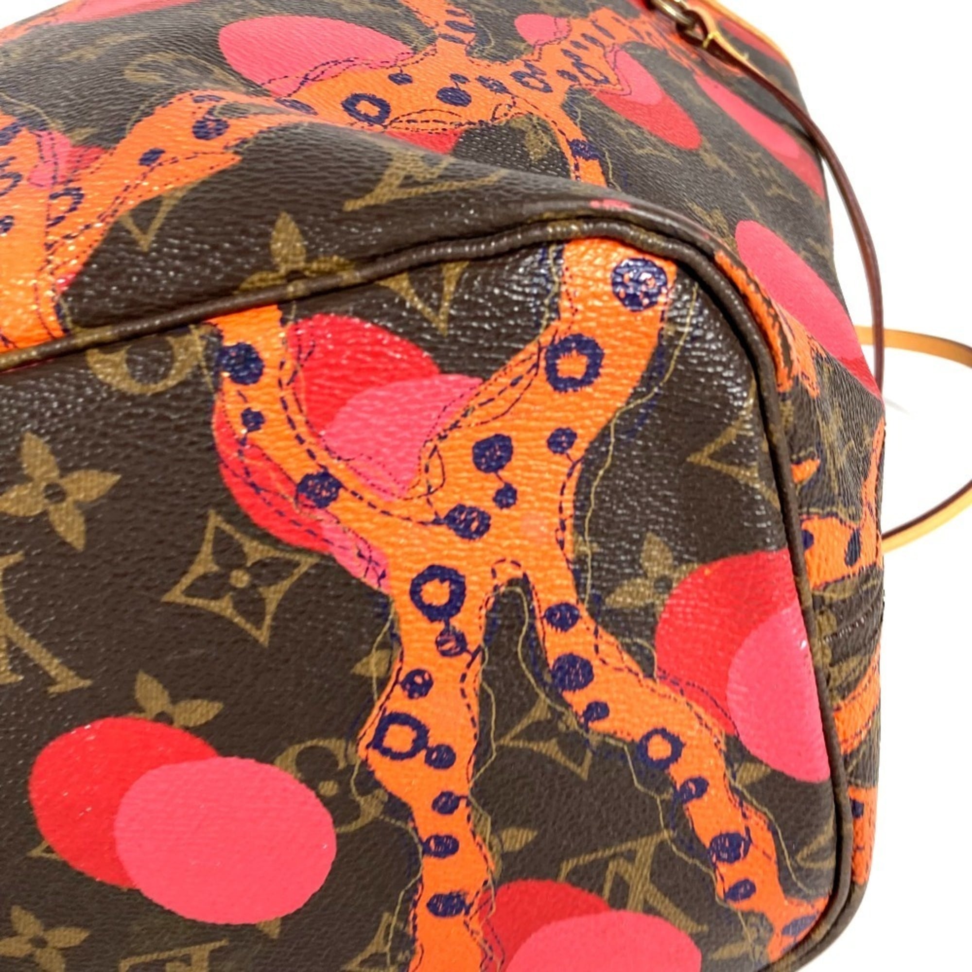Louis Vuitton Monogram Ramages Brown Pink Monogram Shoulder Bag Tote Bag (Pre-Owned)