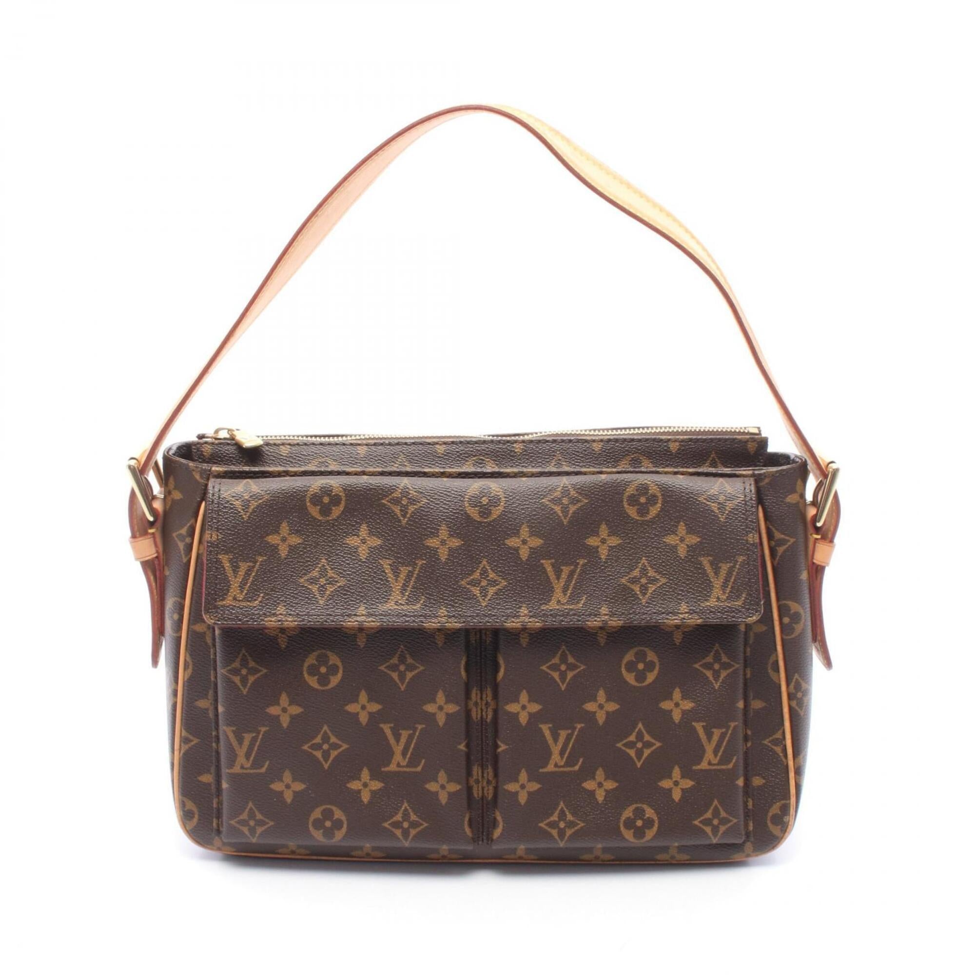Louis Vuitton Brown Monogram Coated Canvas Handbag Shoulder Bag (Pre-Owned)