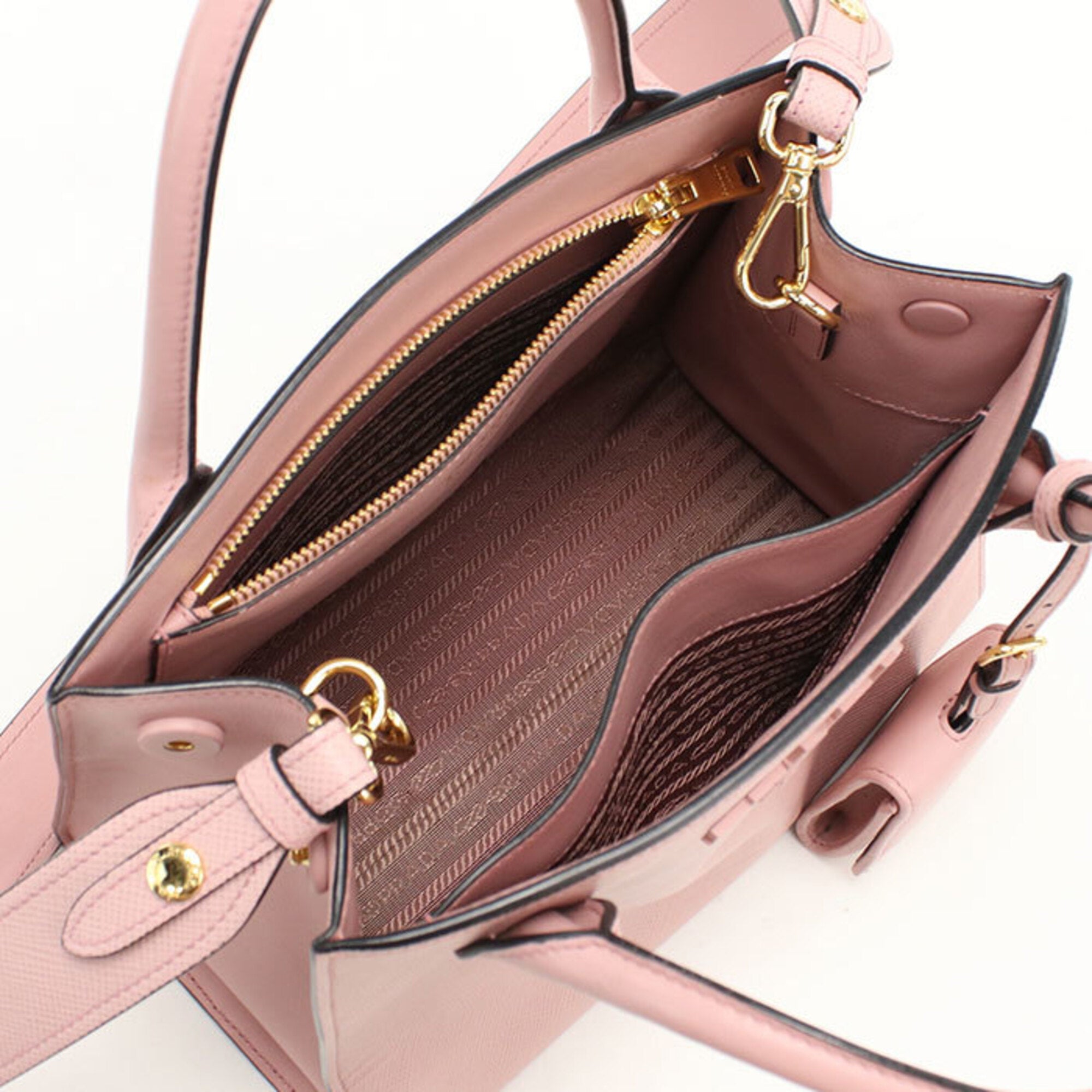 Prada Pink Leather Tote Bag (Pre-Owned)