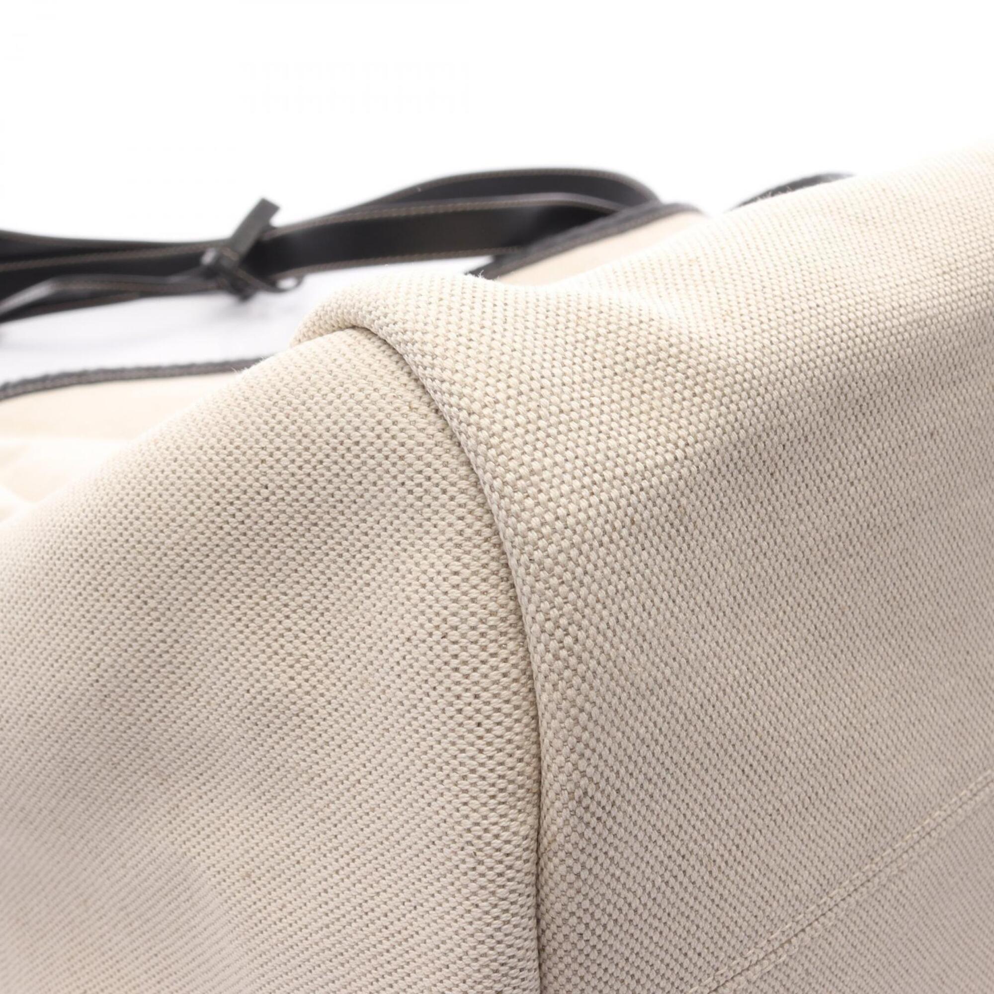 Bottega Veneta Black Khaki White Canvas Suede Leather Handbag Tote Bag (Pre-Owned)