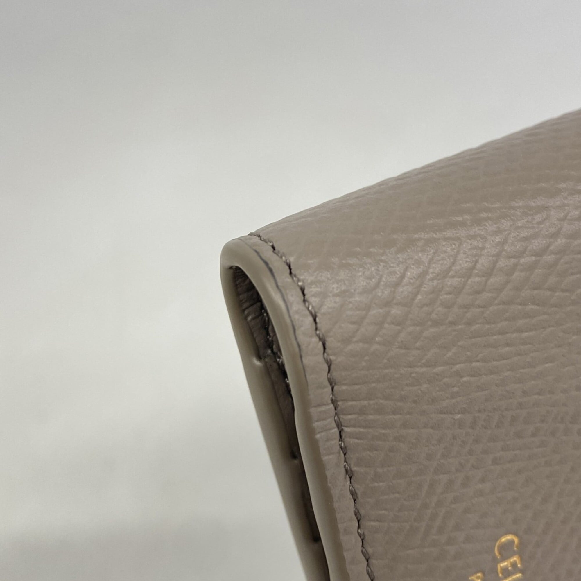 Celine Grayish Leather Wallet (Bi-Fold) (Pre-Owned)