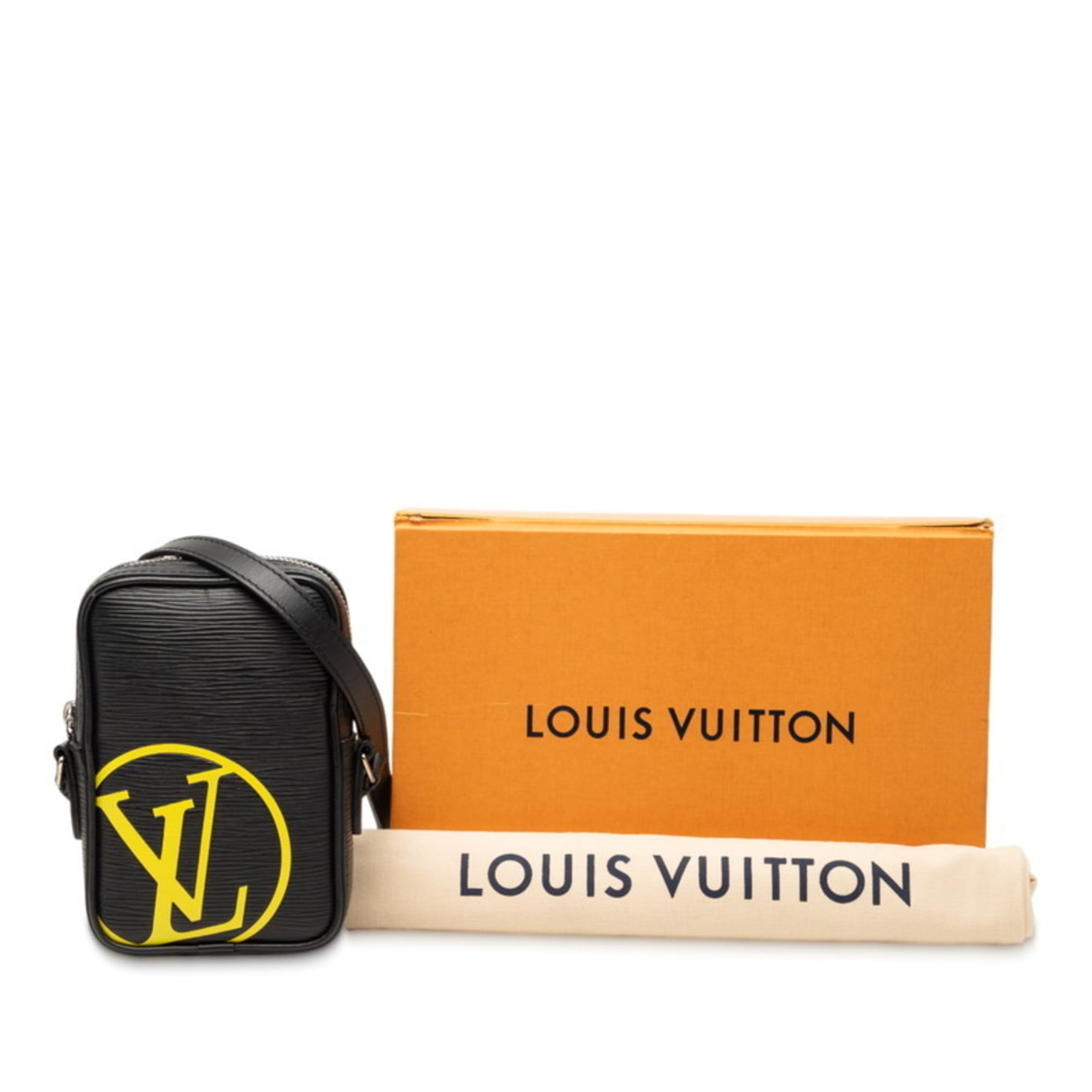 Louis Vuitton Epi Black Yellow Leather Shoulder Bag (Pre-Owned)