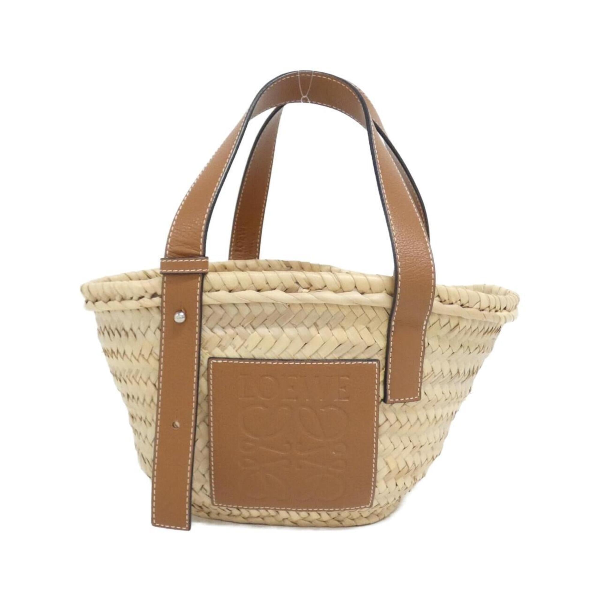 Loewe Beige Raffia Leather Handbag (Pre-Owned)