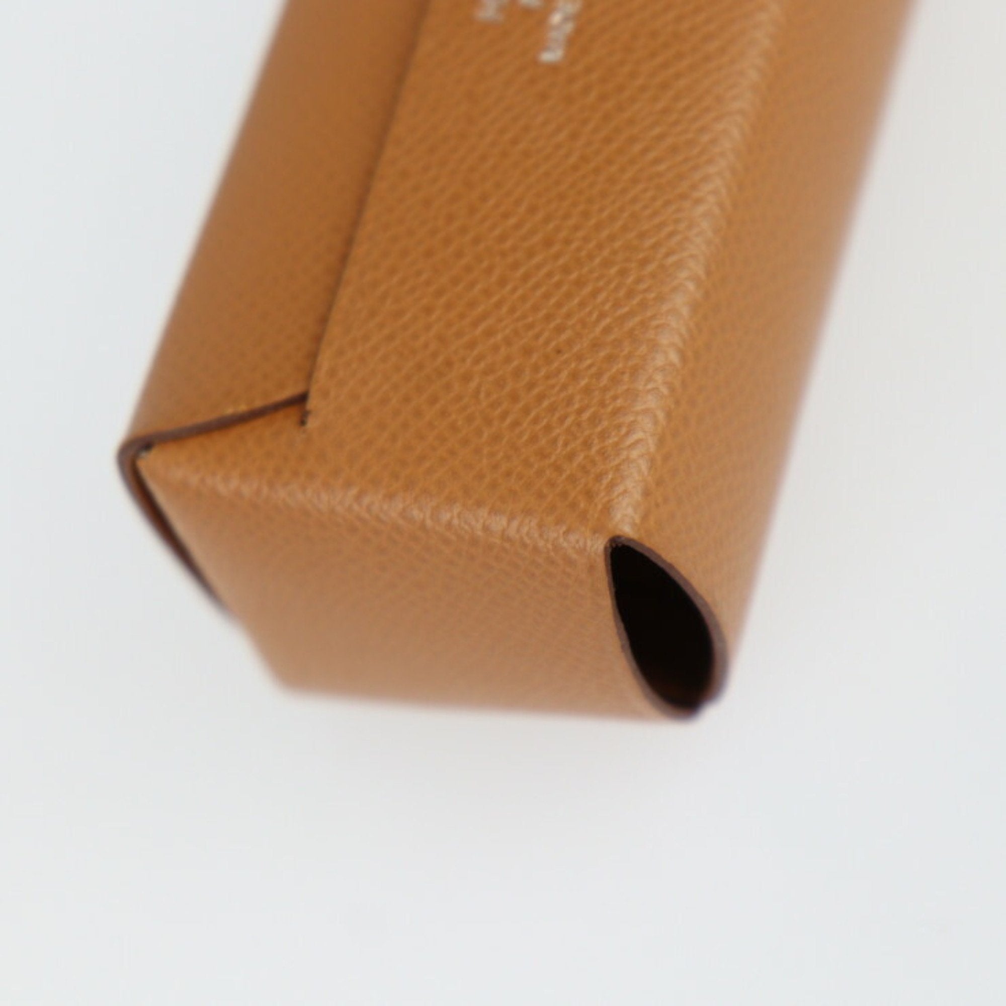 Hermes Brown Gold Brown Leather Wash Bag (Pre-Owned)