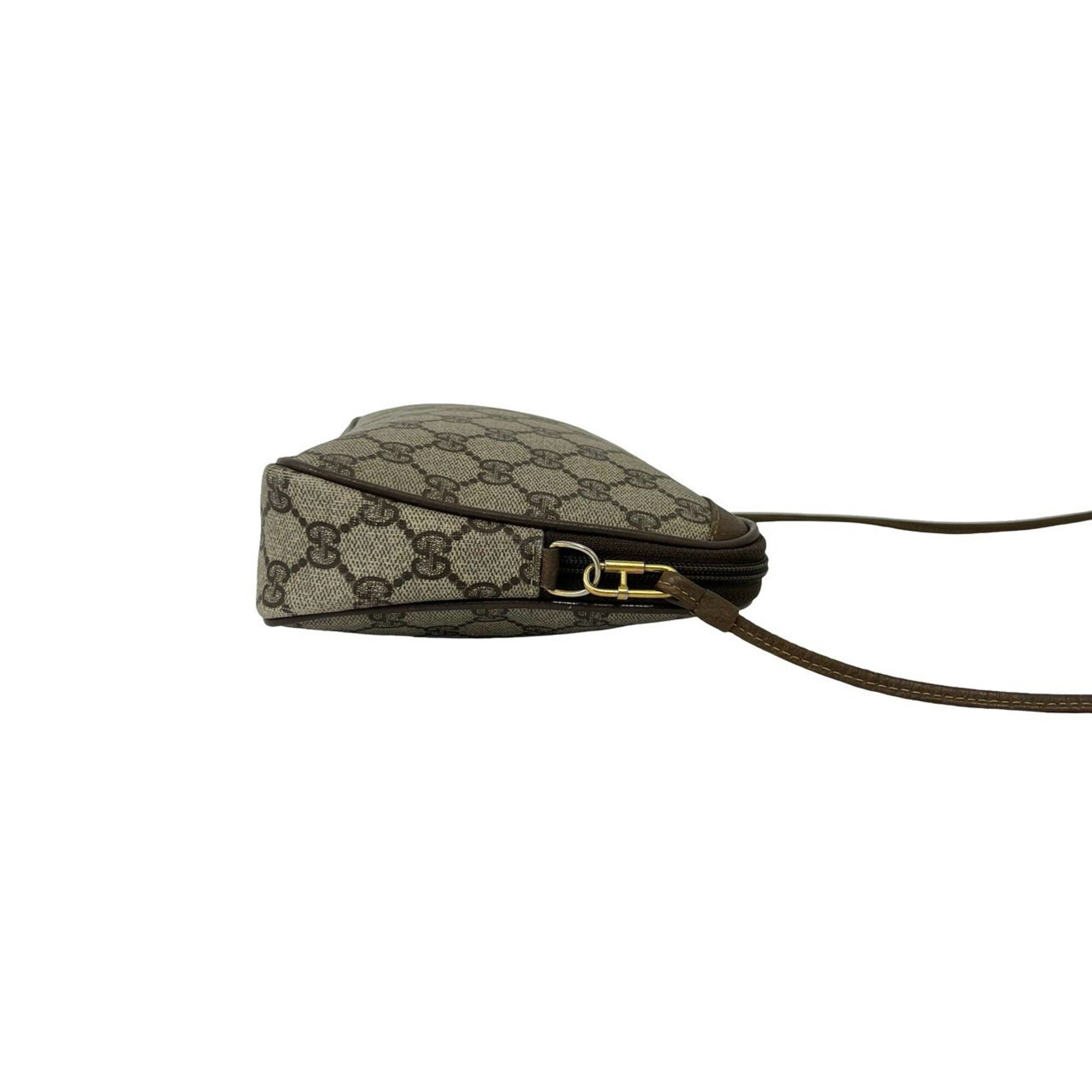 Gucci Brown Leather Pvc Pochette Shoulder Bag (Pre-Owned)