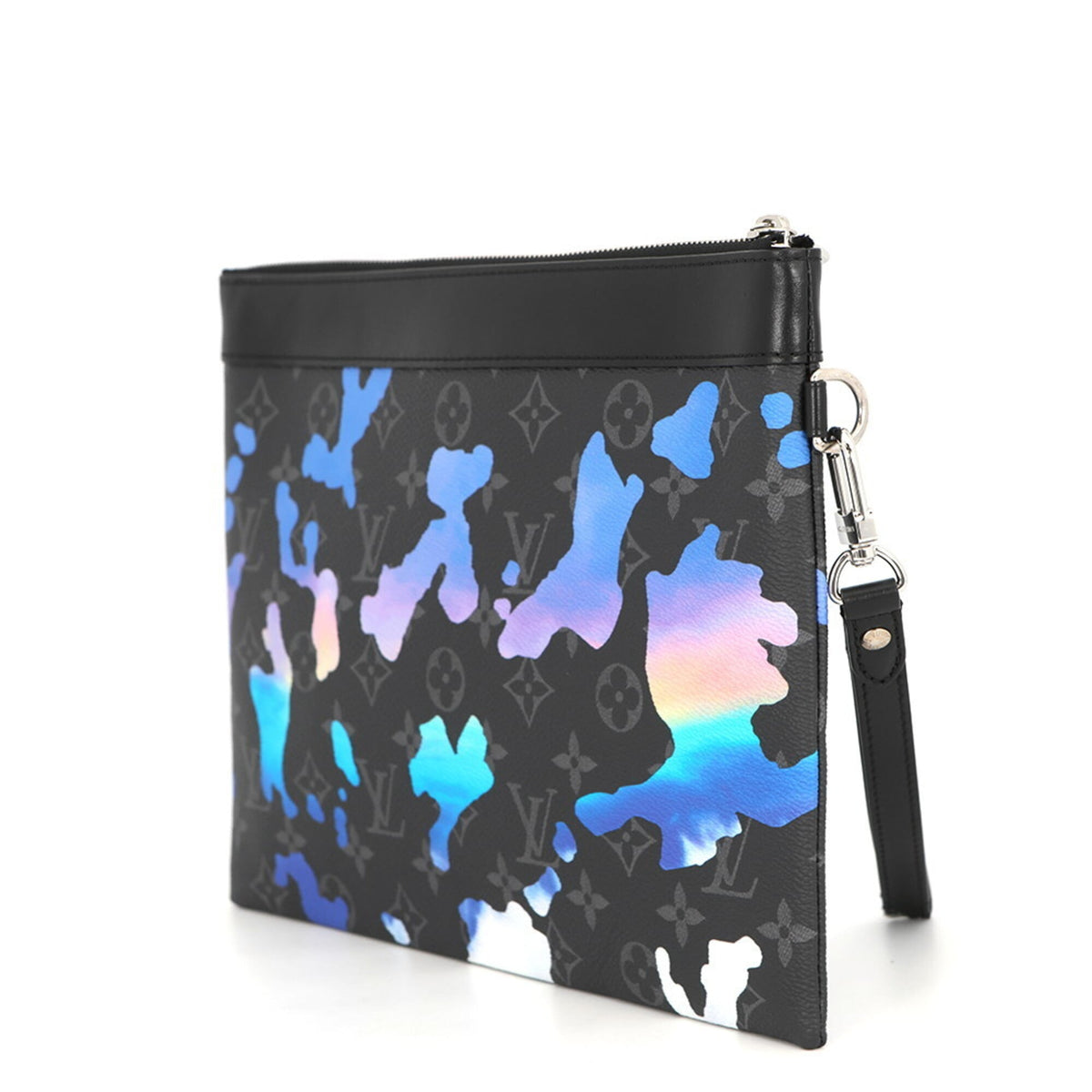 Louis Vuitton Black Monogram Eclipse Multi-Color Noir Monogram Eclipse Clutch Bag Handbag Pochette (Pre-Owned)