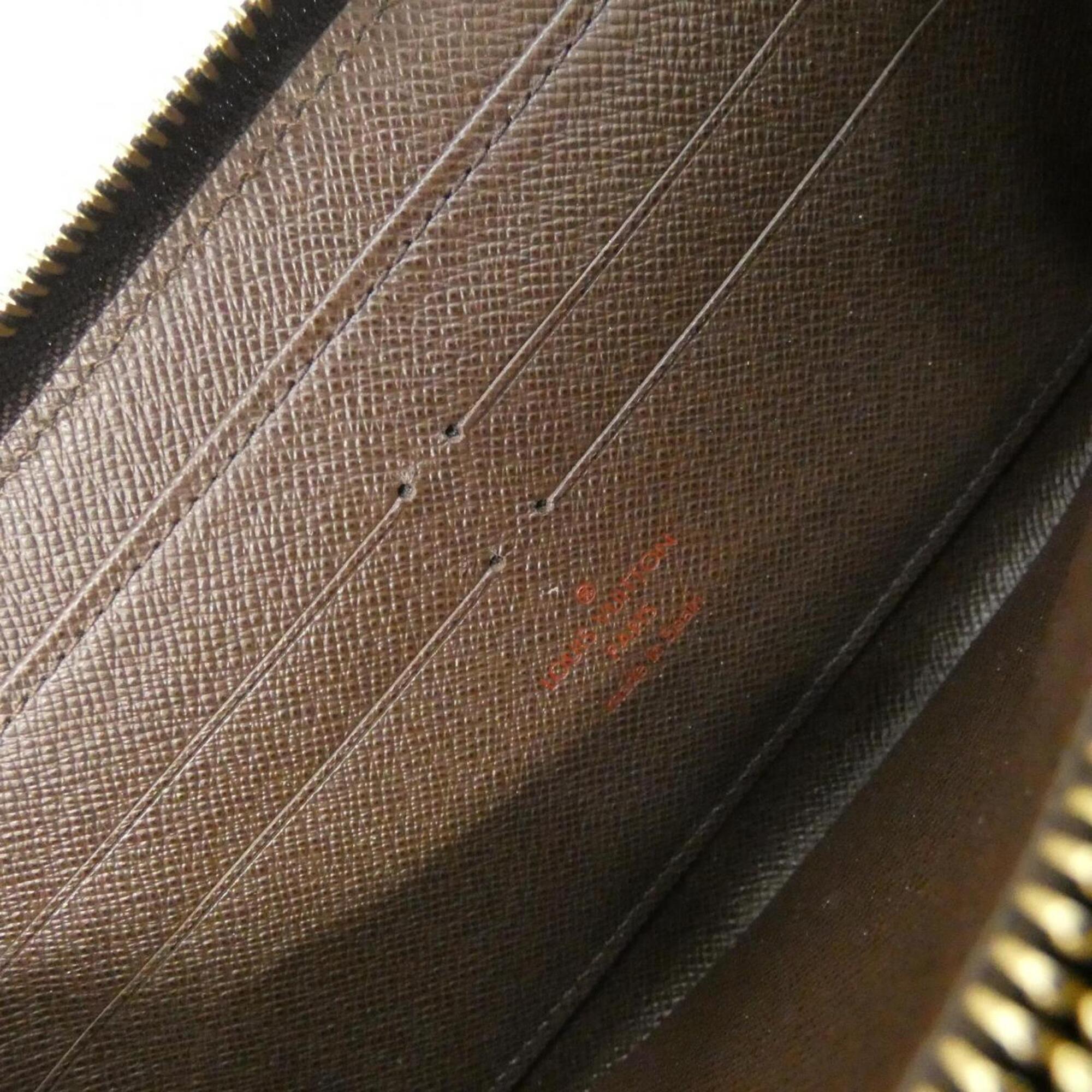 Louis Vuitton Damier Ebene Coated Canvas Long Bill Wallet (Tri-Fold) (Pre-Owned)