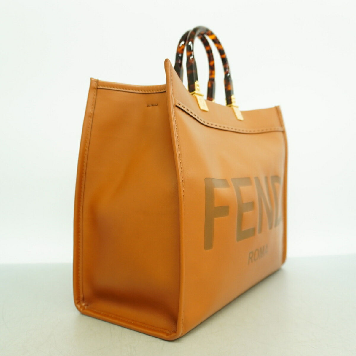 Fendi Brown Leather Tote Bag (Pre-Owned)