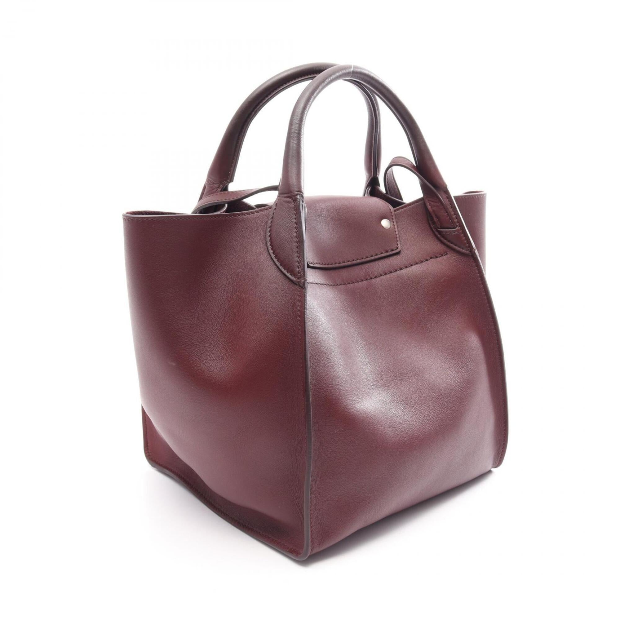 Celine Bordeaux Leather Handbag (Pre-Owned)