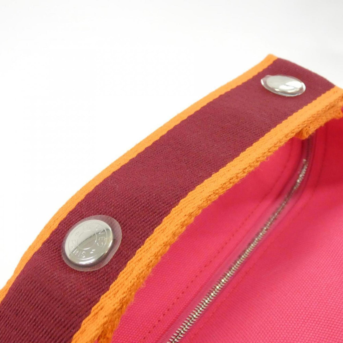 Hermes Pink Canvas Handbag Pouch (Pre-Owned)