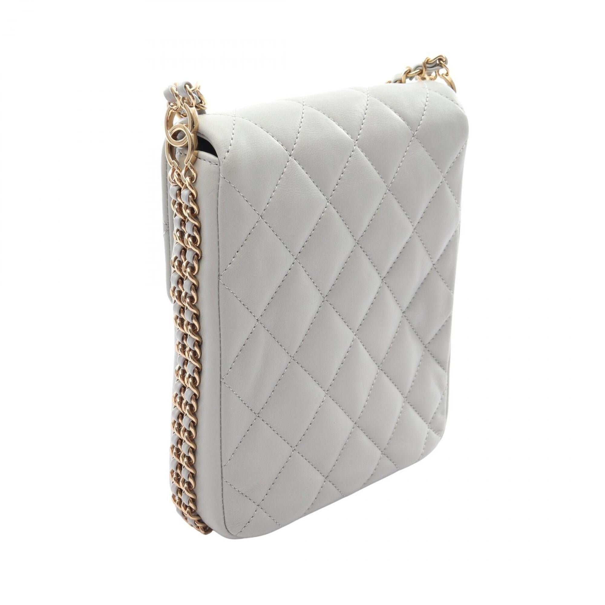 Chanel Blue Leather Handbag Shoulder Bag (Pre-Owned)