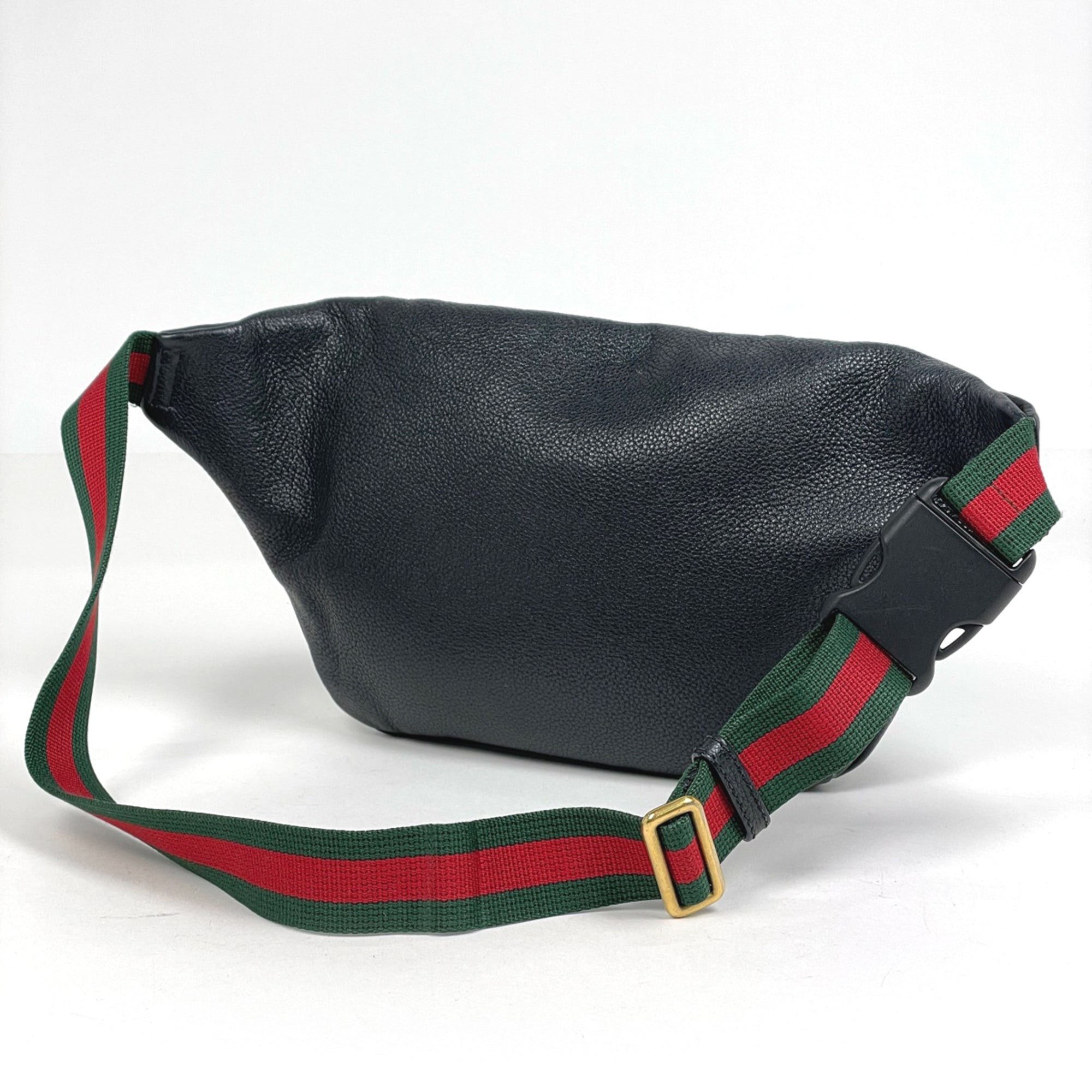 Gucci Sherry Line Navy Leather Fanny Pack (Pre-Owned)