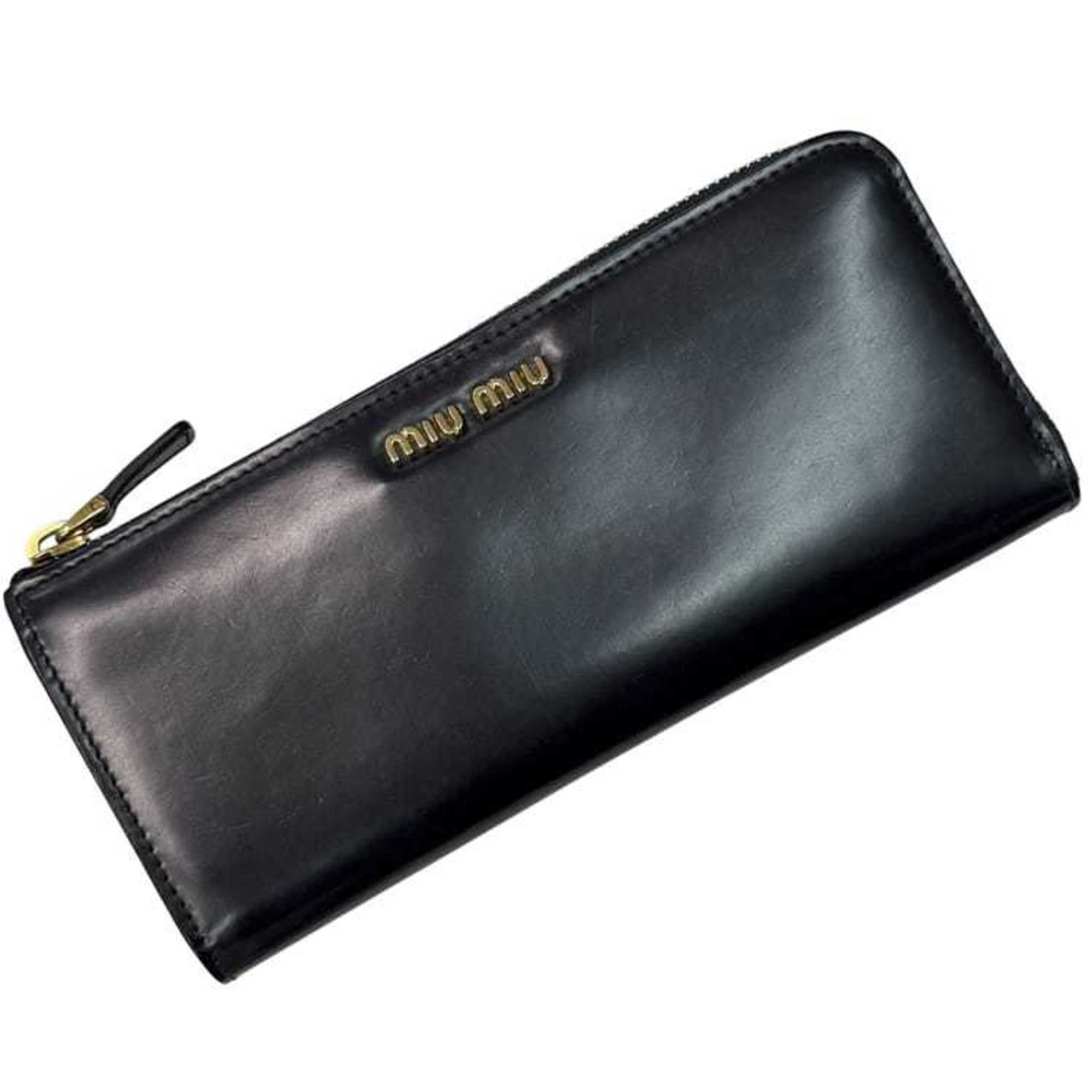 Miu Miu Black Leather Coin Purse/Coin Case (Pre-Owned)