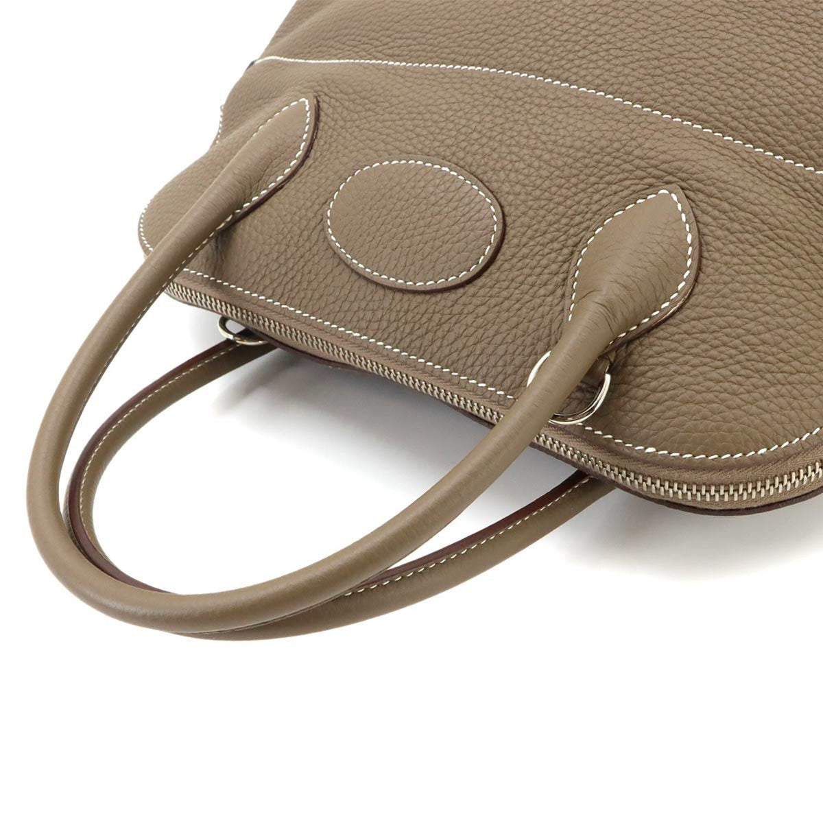 Hermes Etoupe Gray Taurillon Clemence Leather Handbag (Pre-Owned)