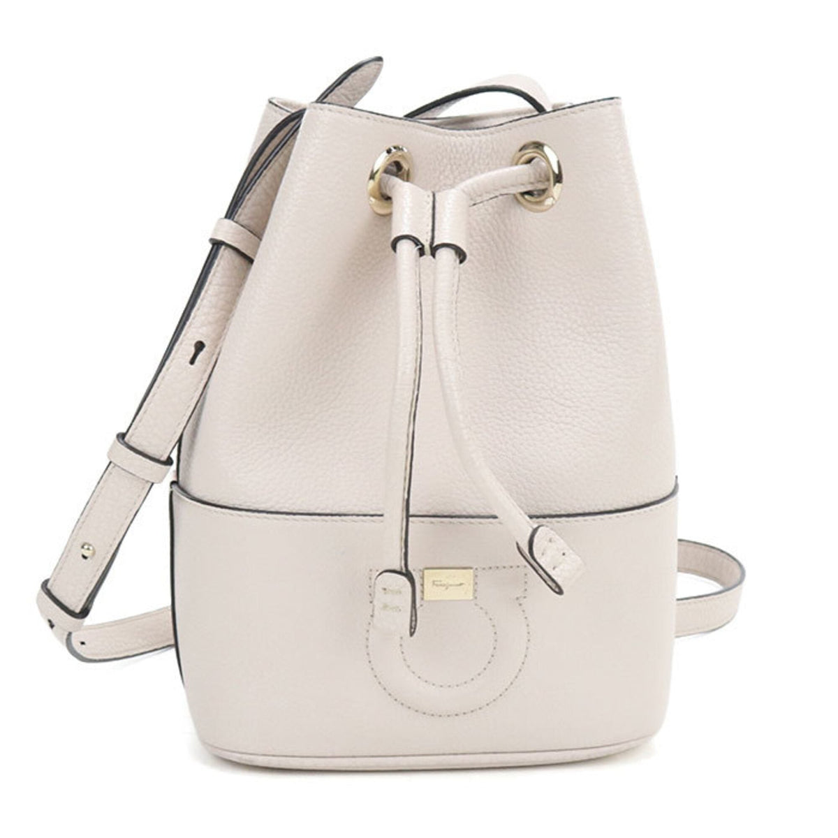 Salvatore Ferragamo White Leather Shoulder Bag (Pre-Owned)