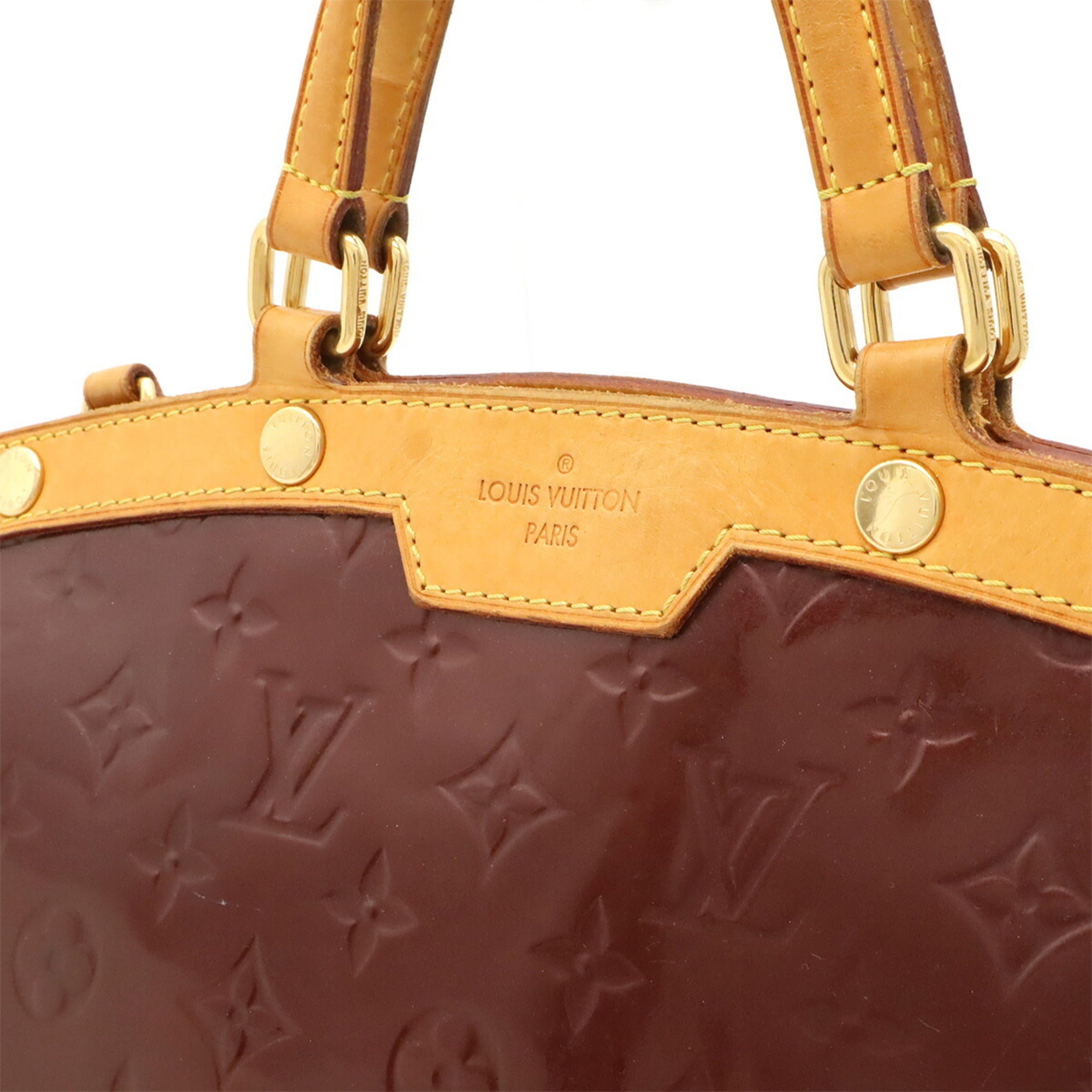 Louis Vuitton Rouge Fauviste Monogram Vernis Handbag Tote Bag (Pre-Owned)