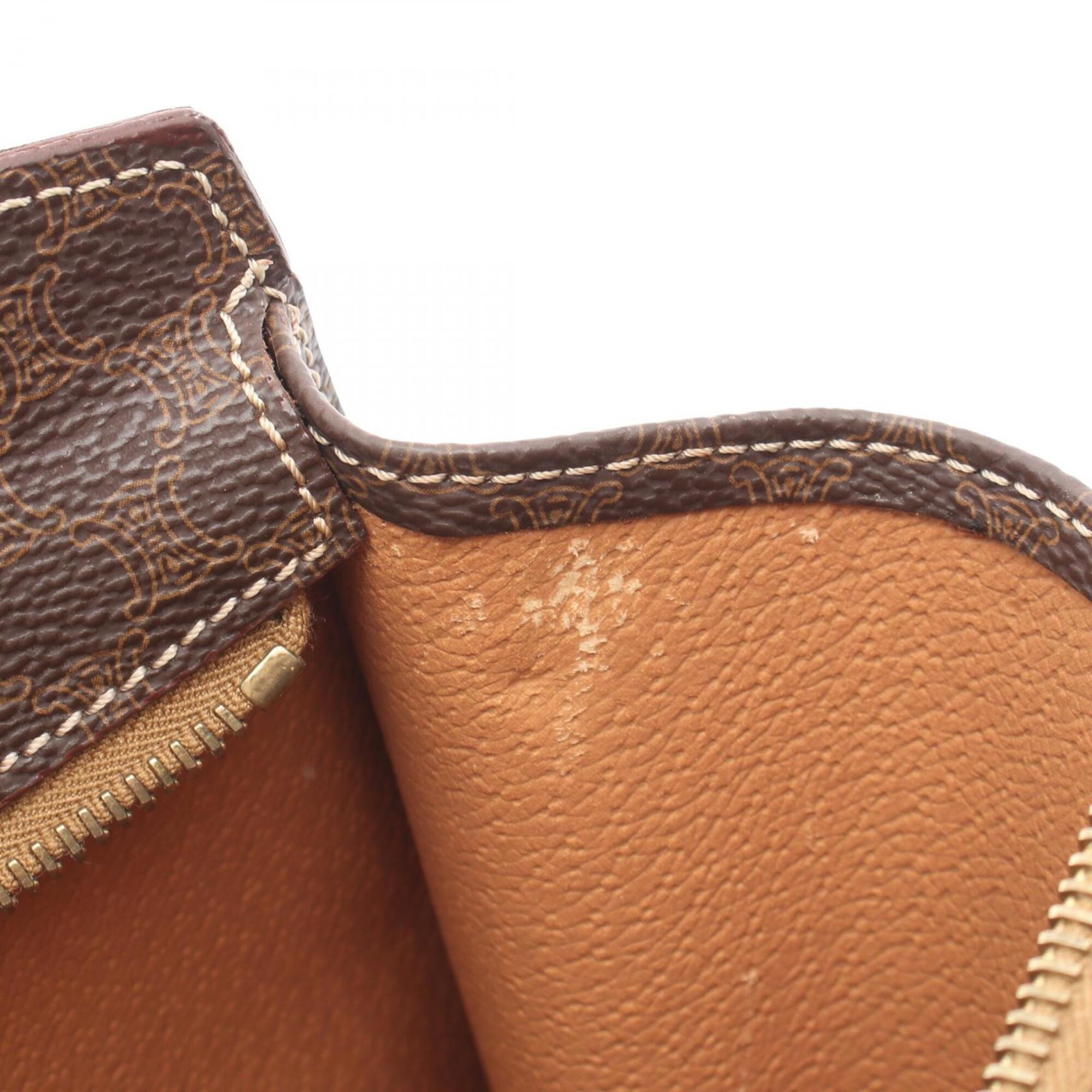 Celine Brown Coated Canvas Handbag (Pre-Owned)