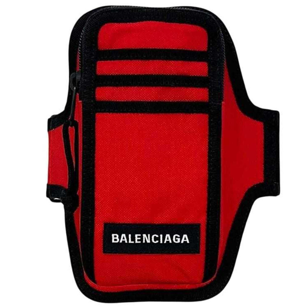 Balenciaga Red Color Canvas Pouch (Pre-Owned)
