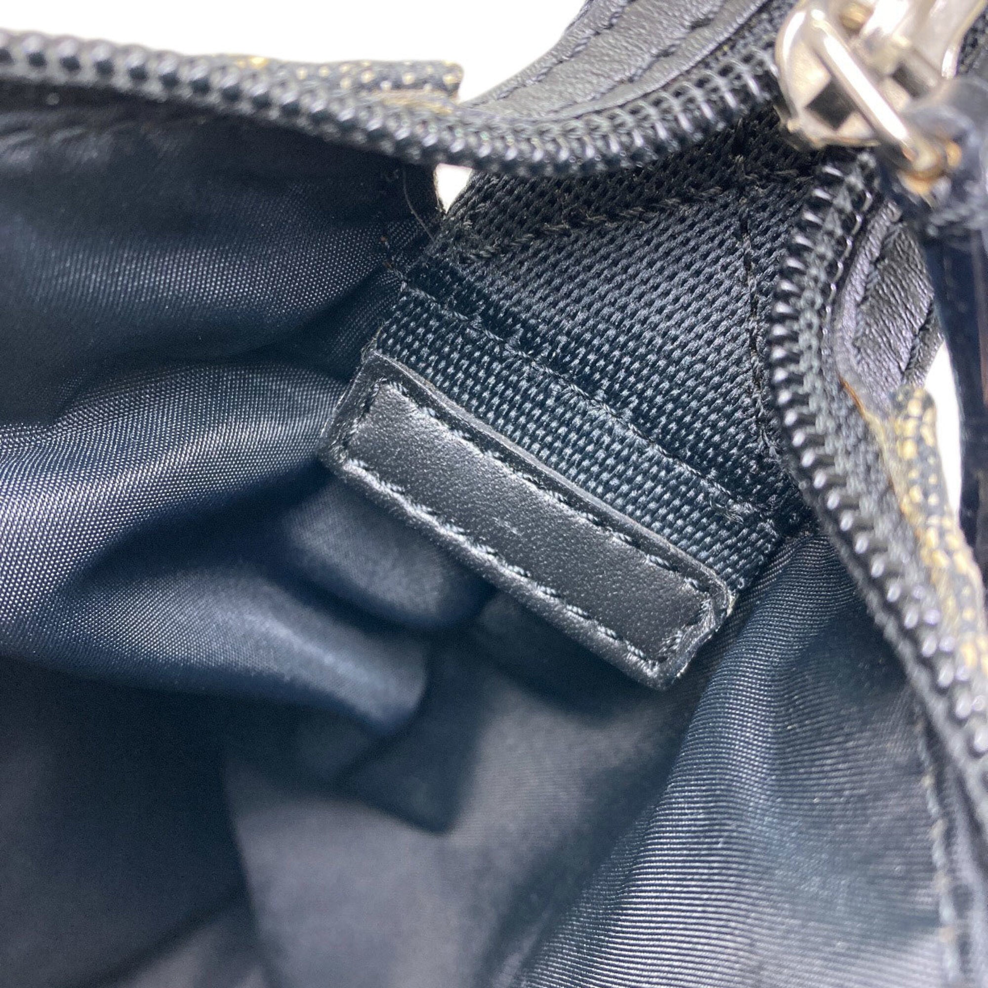 Christian Dior Trotter Black Canvas Shoulder Bag (Pre-Owned)