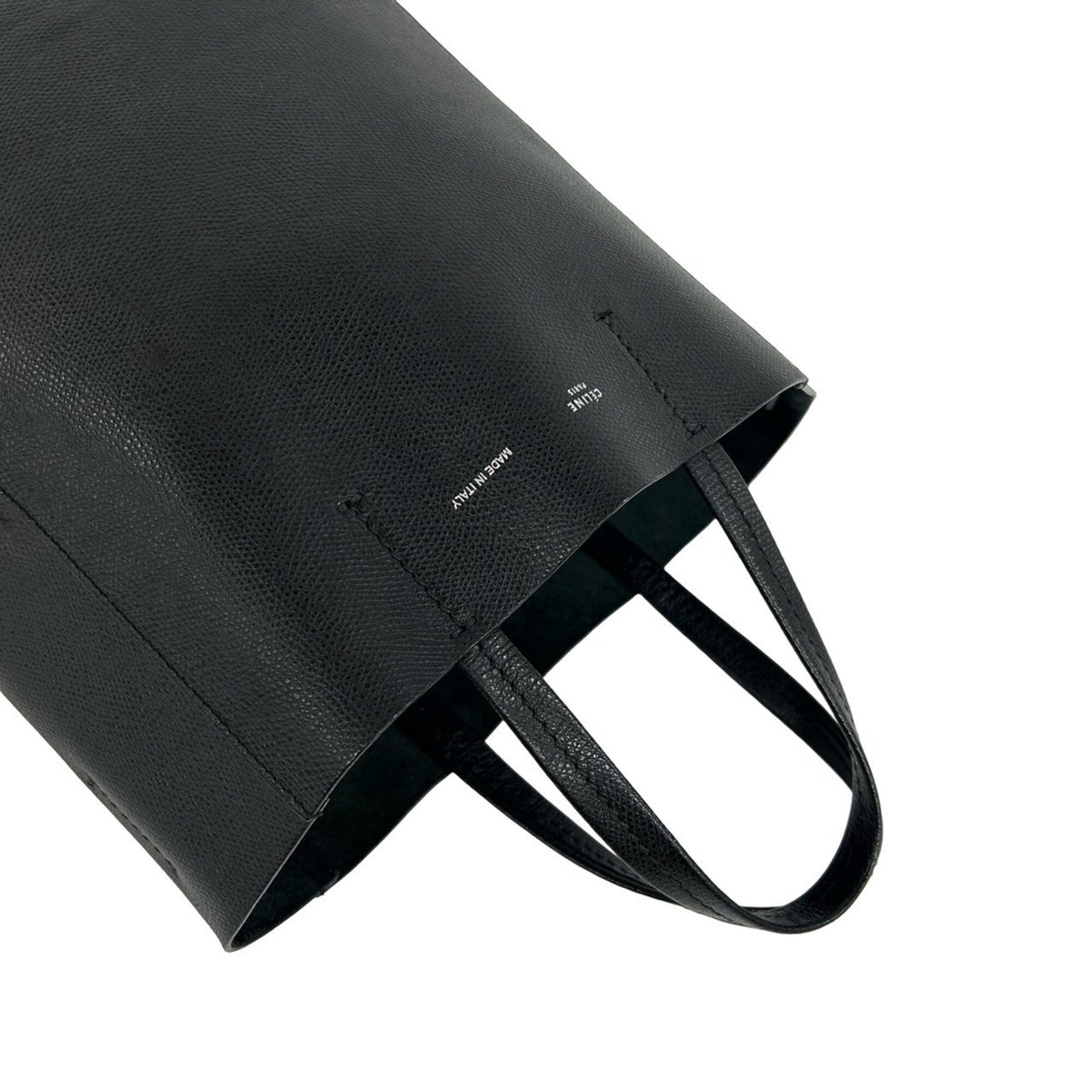 Celine Black Leather Handbag Shoulder Bag Tote Bag (Pre-Owned)