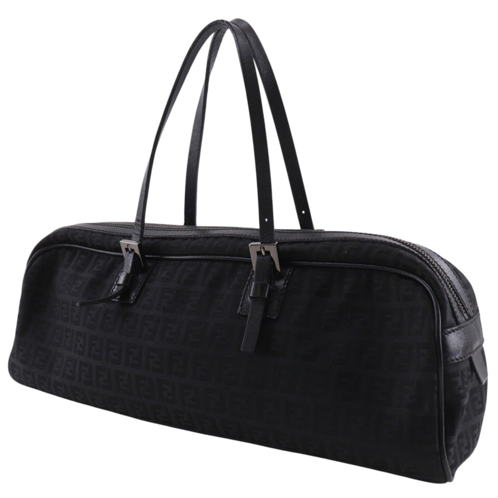 Fendi Zucchino Black Nylon Canvas Tote Bag (Pre-Owned)
