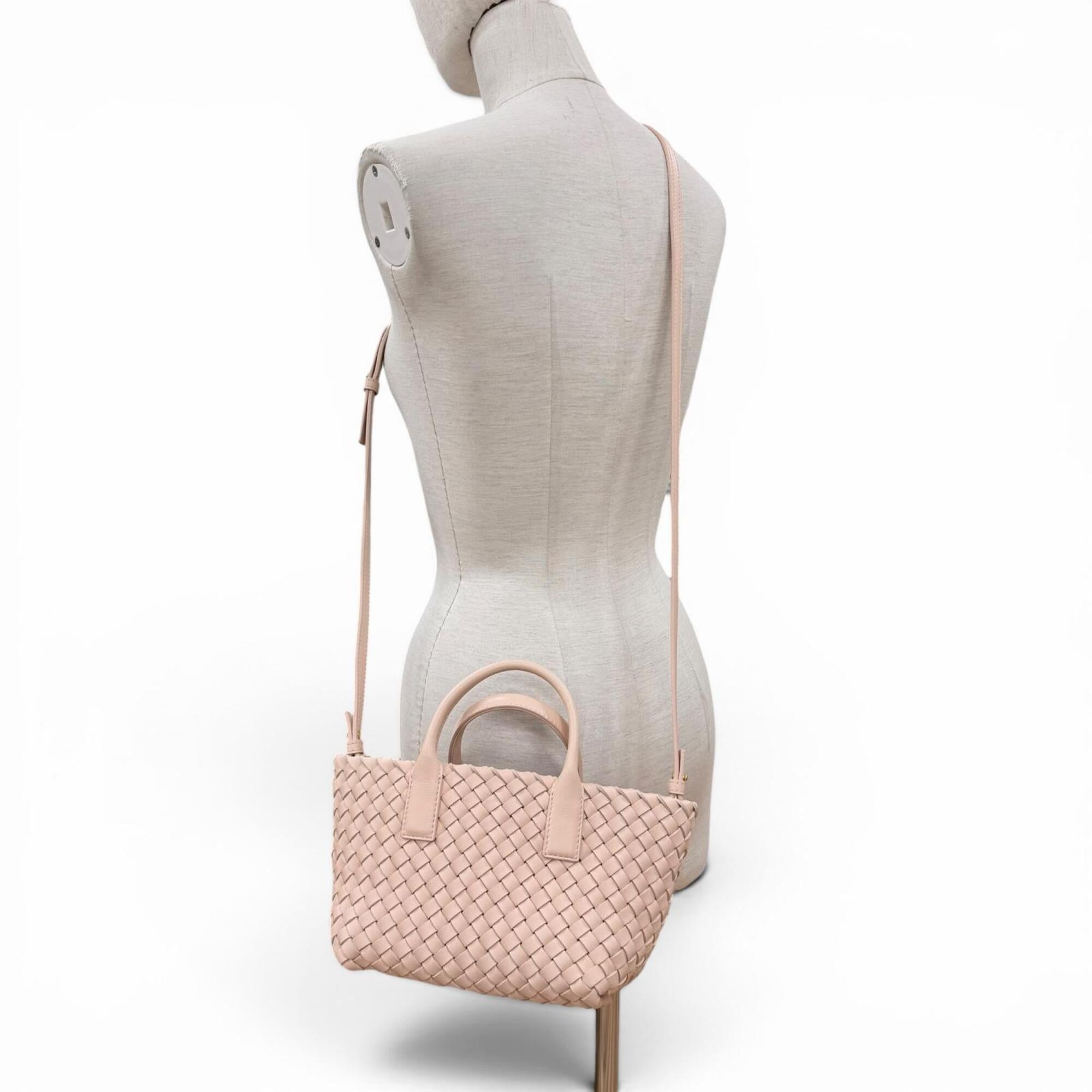Bottega Veneta Pink Leather Pouch Shoulder Bag (Pre-Owned)