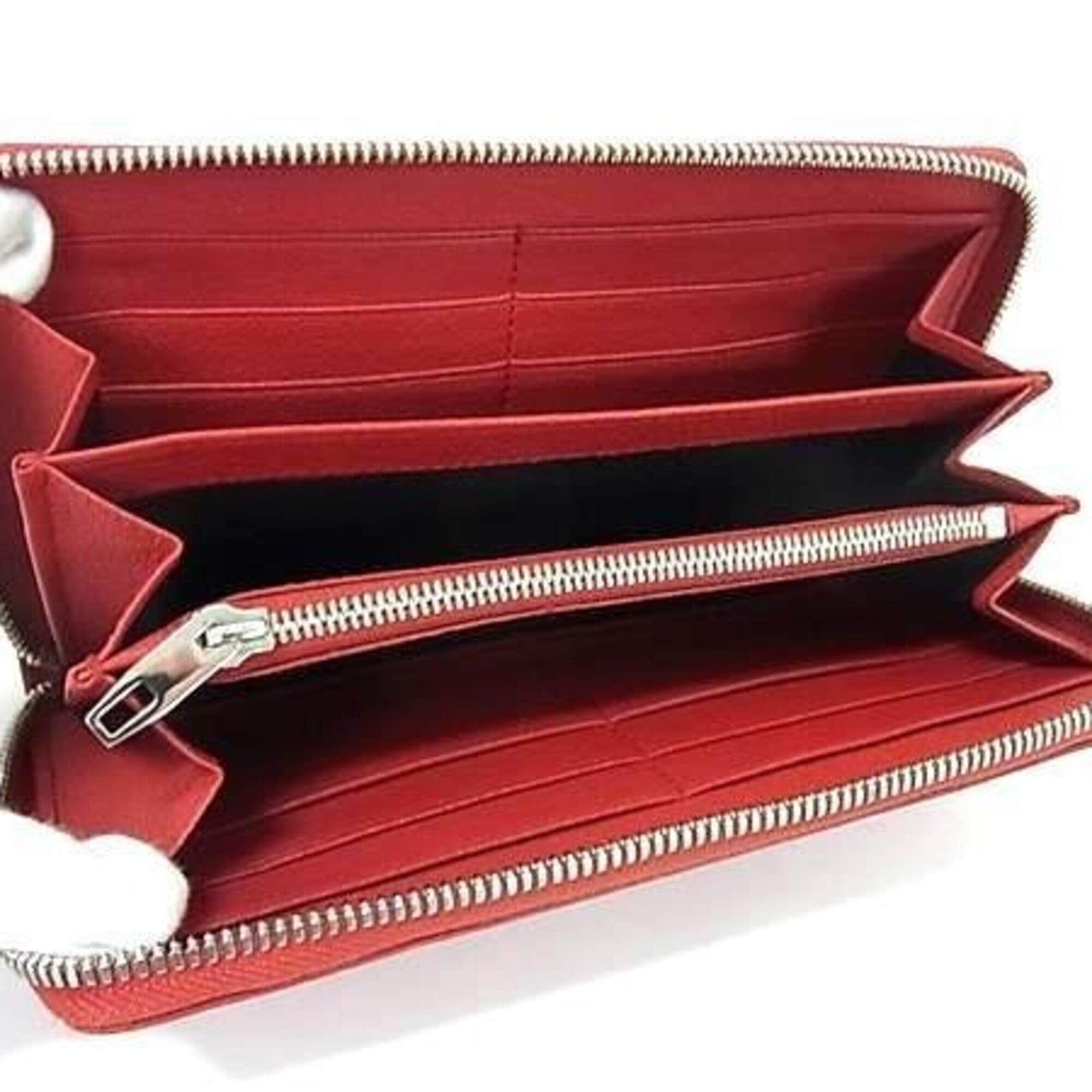 Balenciaga Red Color Leather Long Wallet (Bi-Fold) (Pre-Owned)