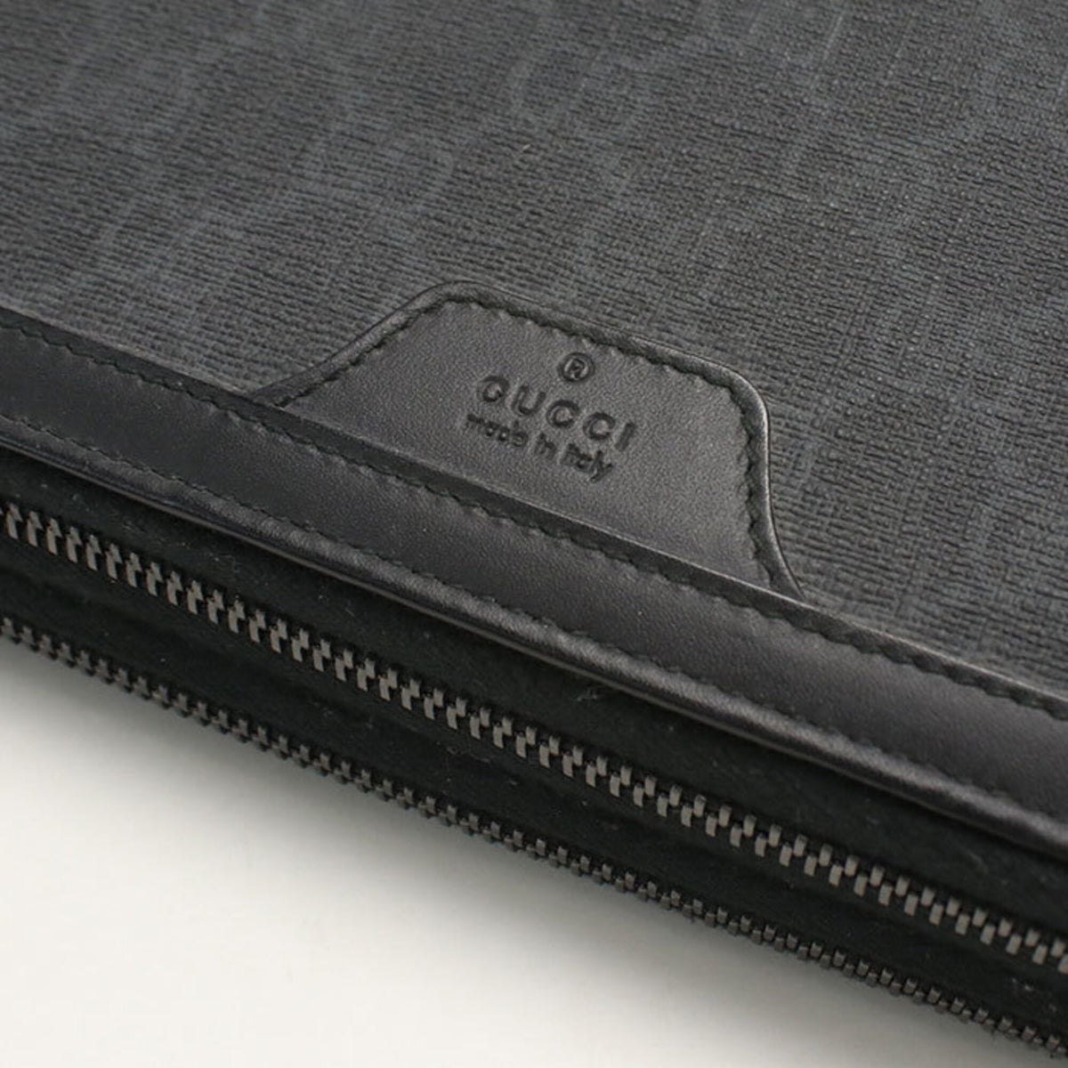 Gucci Black Pvc Long Wallet (Bi-Fold) (Pre-Owned)
