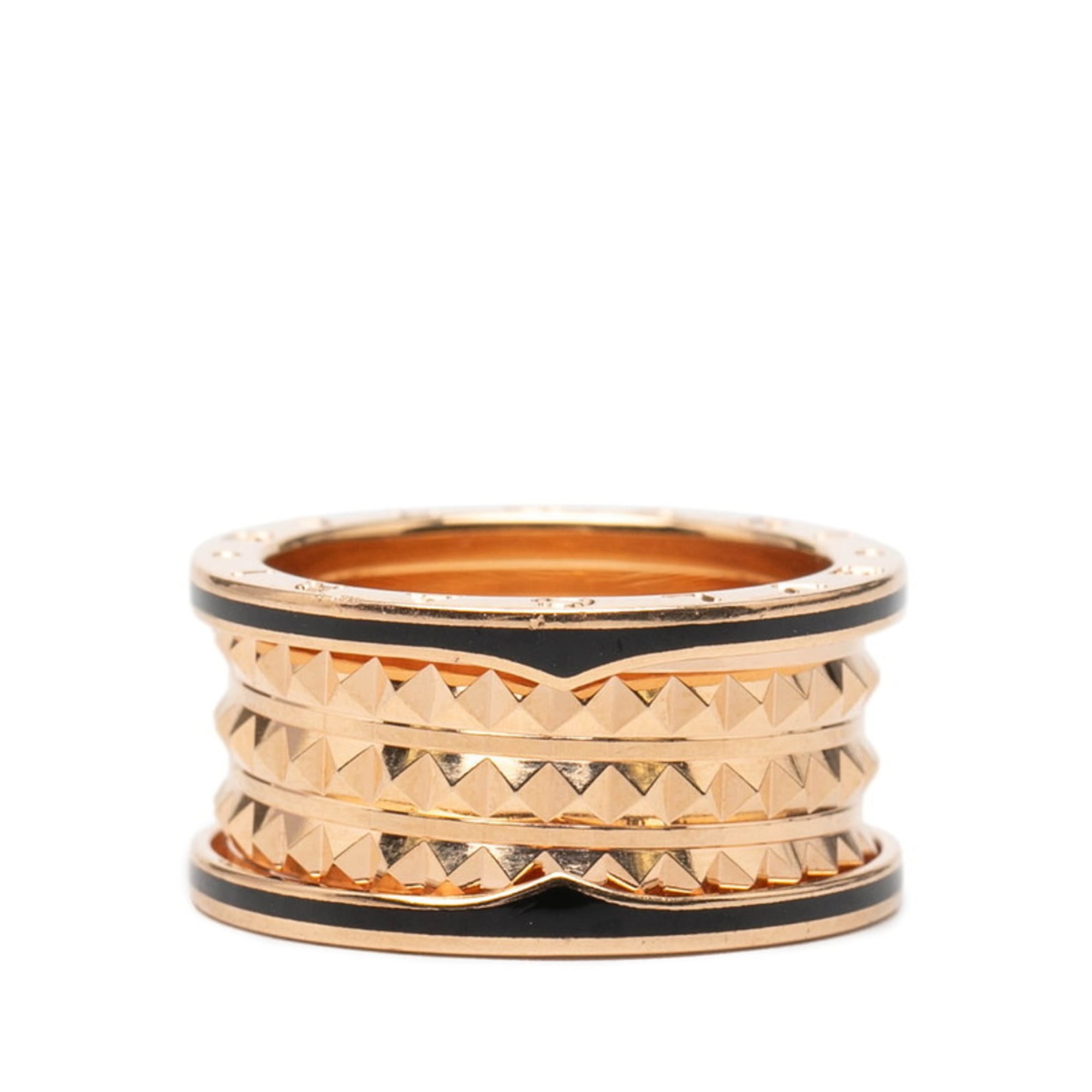 Bvlgari B.Zero1 Pink Gold Black Pink Gold (18K) Ceramic Band Ring (Pre-Owned)