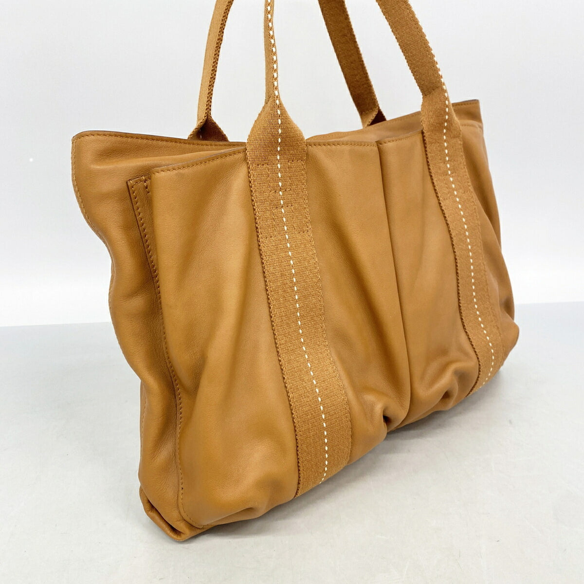 Hermes Brown Leather Tote Bag (Pre-Owned)