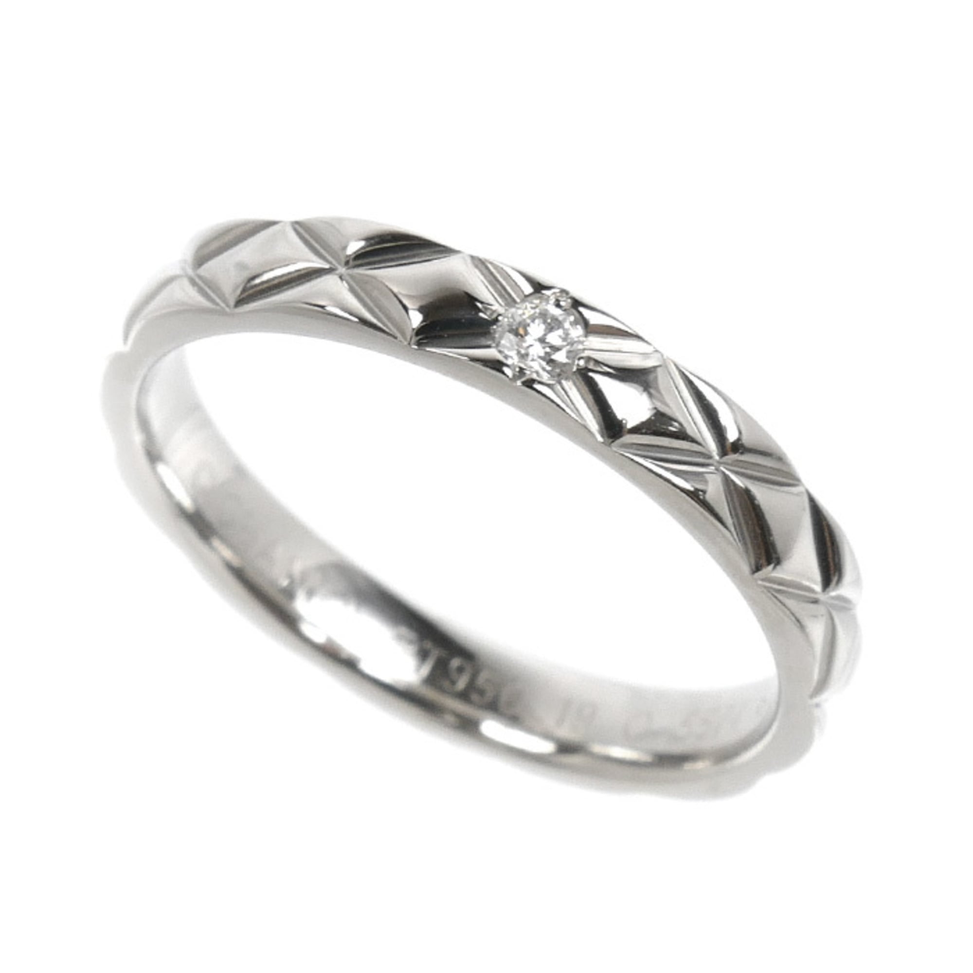 Chanel Platinum 950 Band Ring (Pre-Owned)