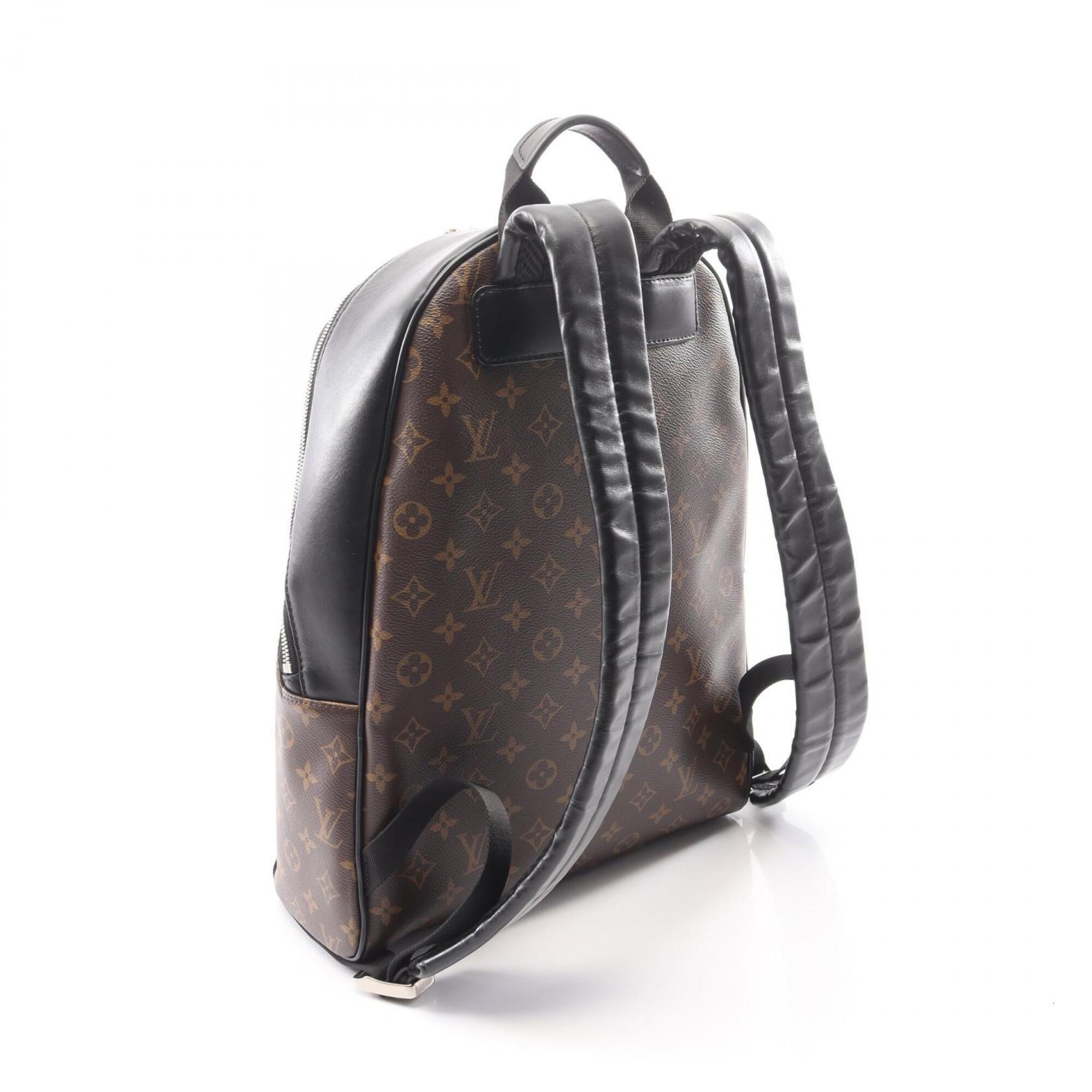 Louis Vuitton Black Brown Monogram Macassar Coated Canvas Leather Backpack (Pre-Owned)