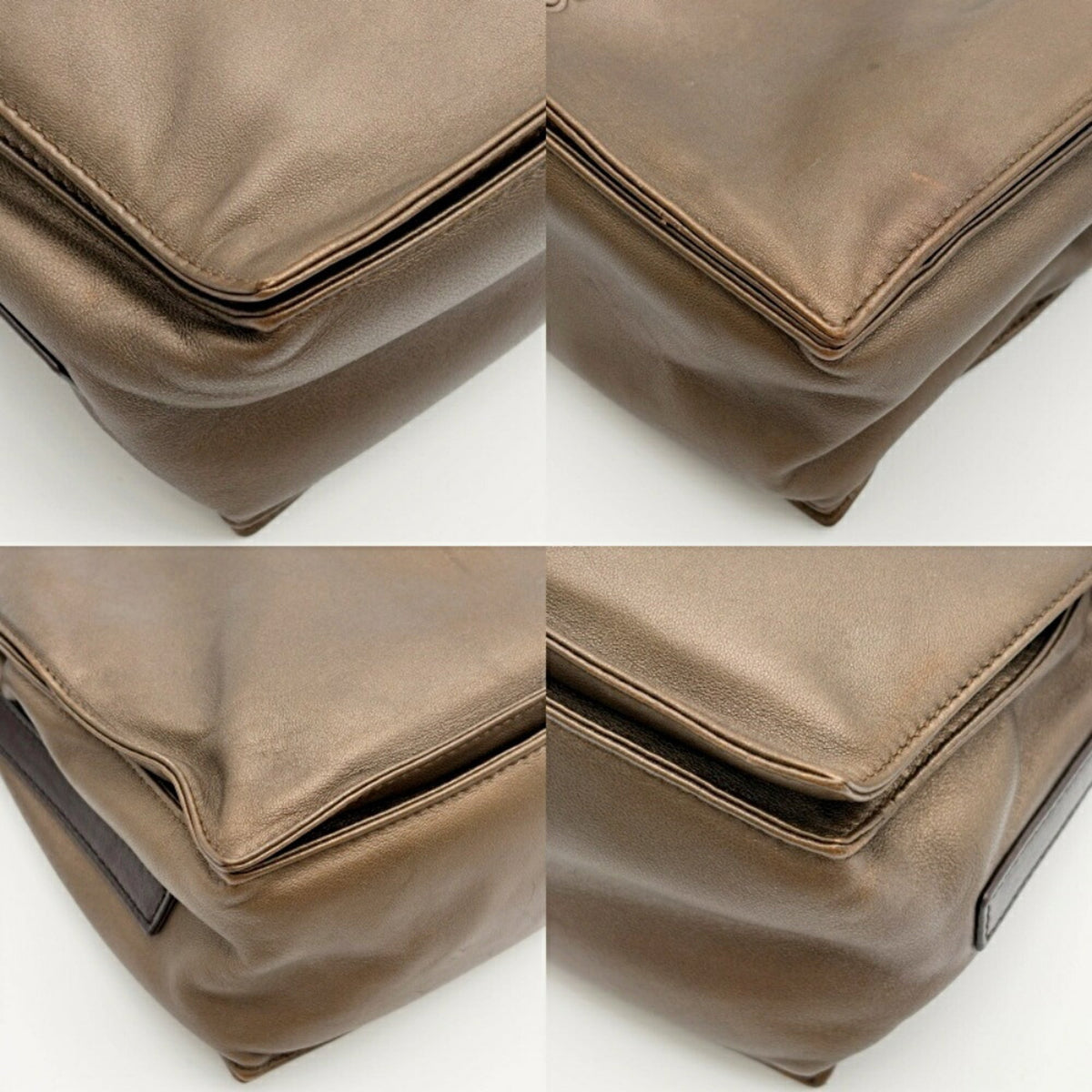 Loewe Bronze Nappa Leather Leather Shoulder Bag (Pre-Owned)