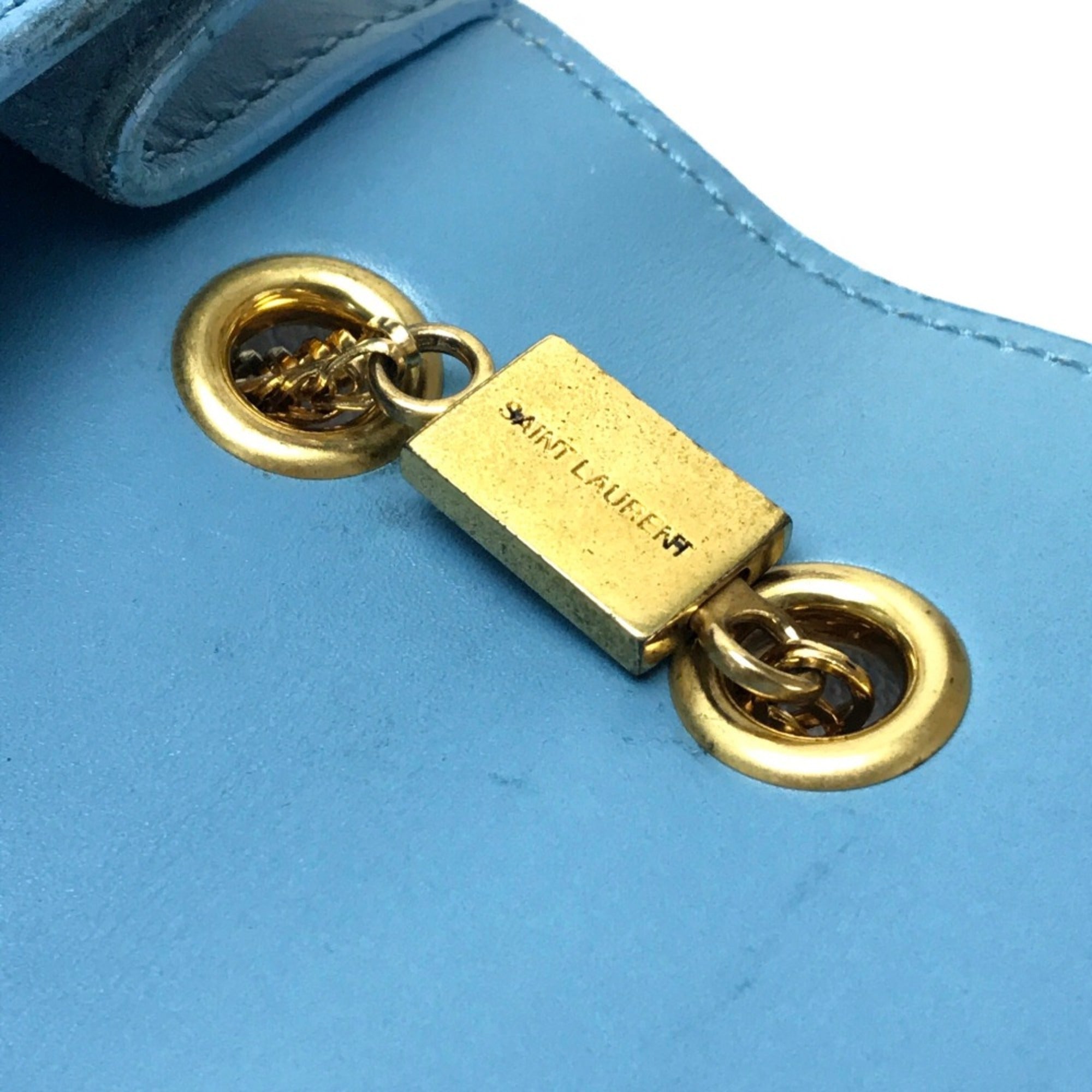Saint Laurent Blue Leather Shoulder Bag (Pre-Owned)