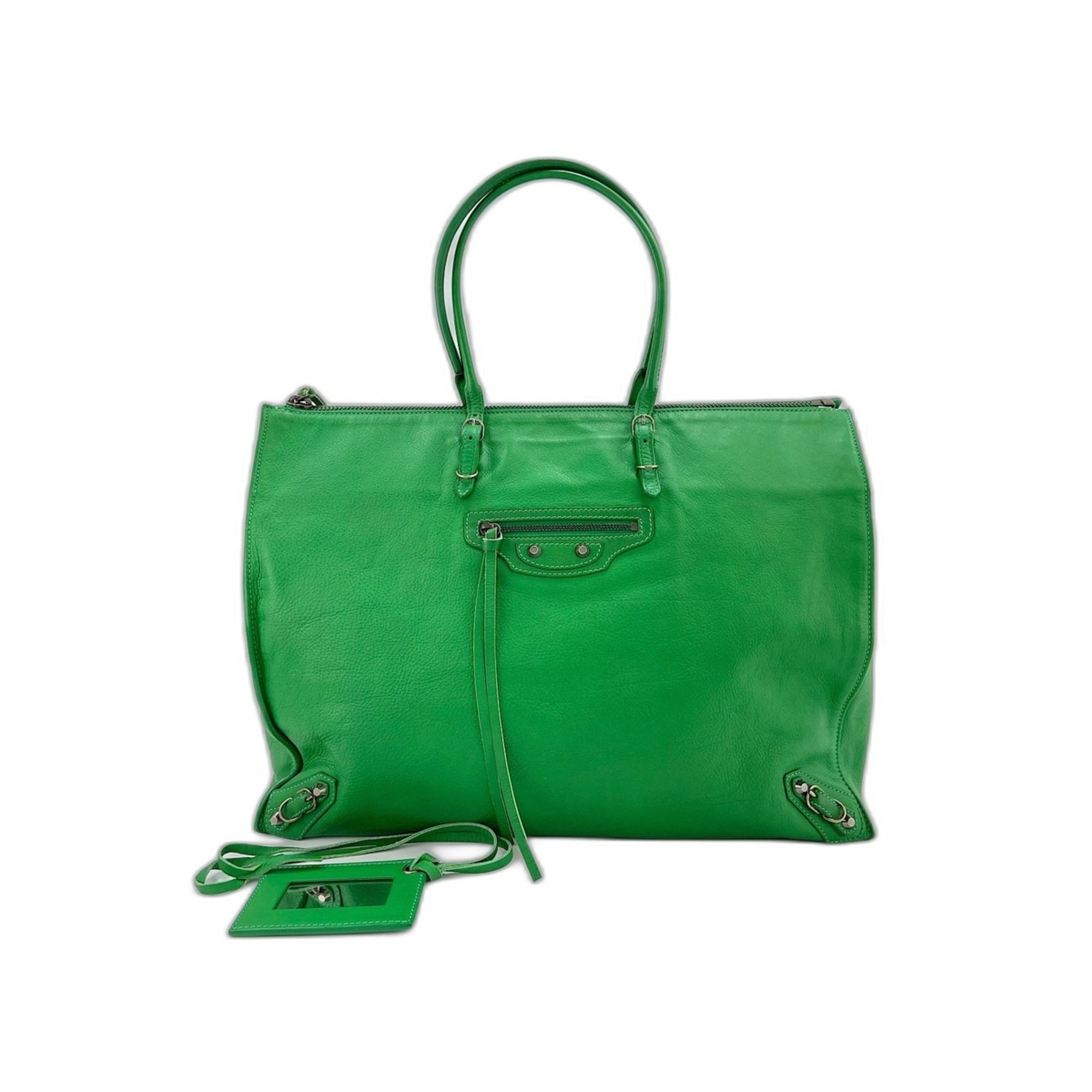 Balenciaga Green Paper Shoulder Bag (Pre-Owned)