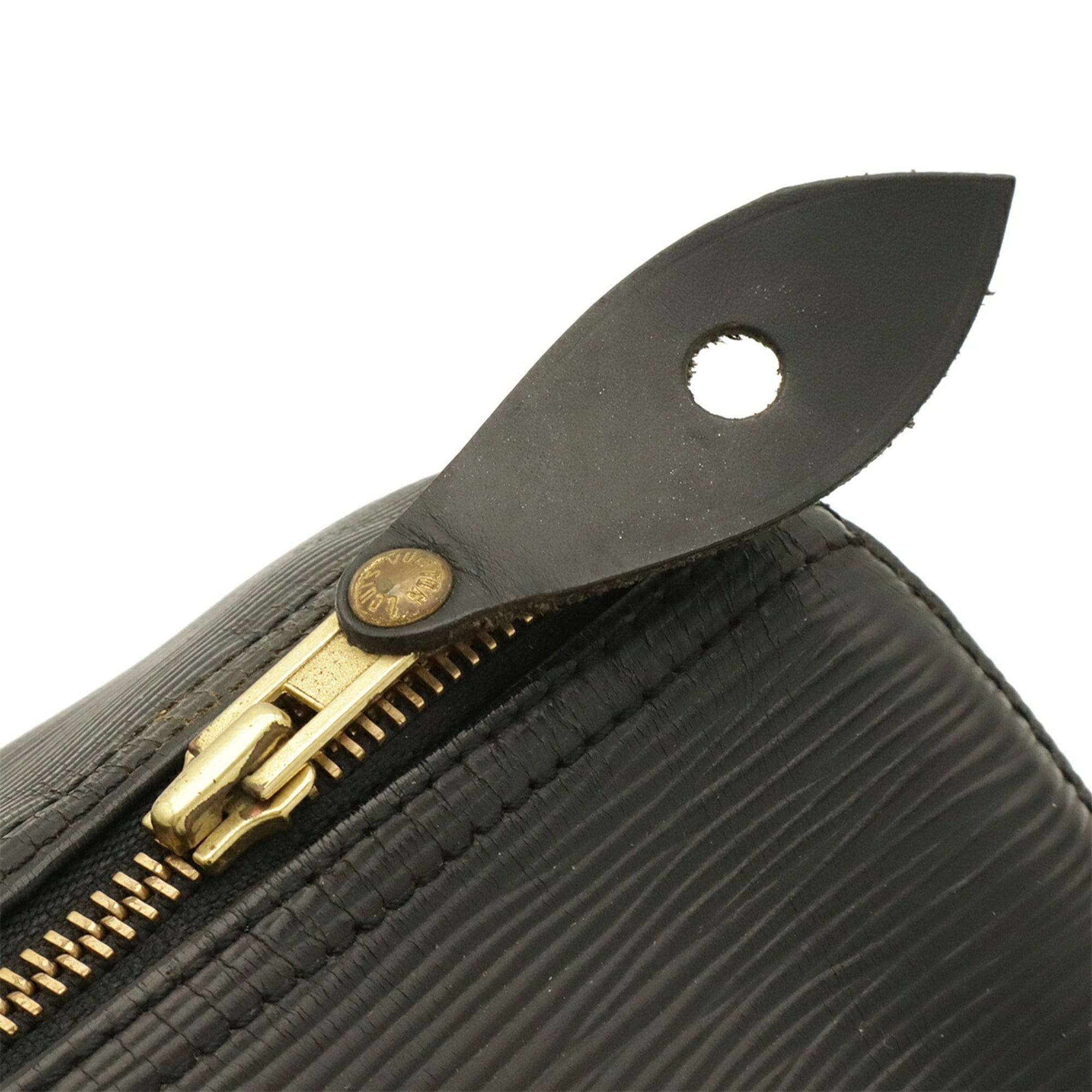 Louis Vuitton Noir Epi Leather Boston Bag Handbag (Pre-Owned)