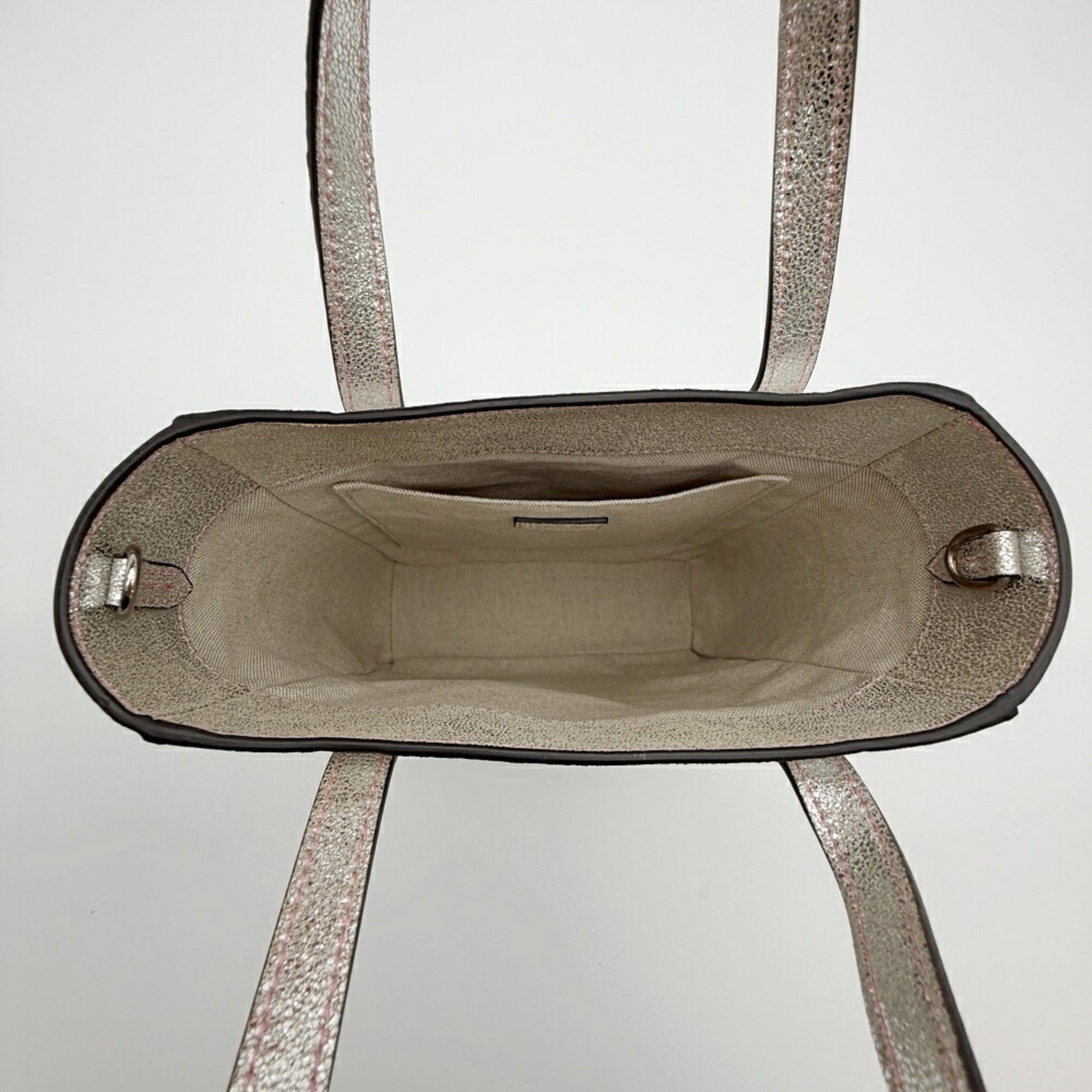 Jimmy Choo Silver Leather Tote Bag (Pre-Owned)