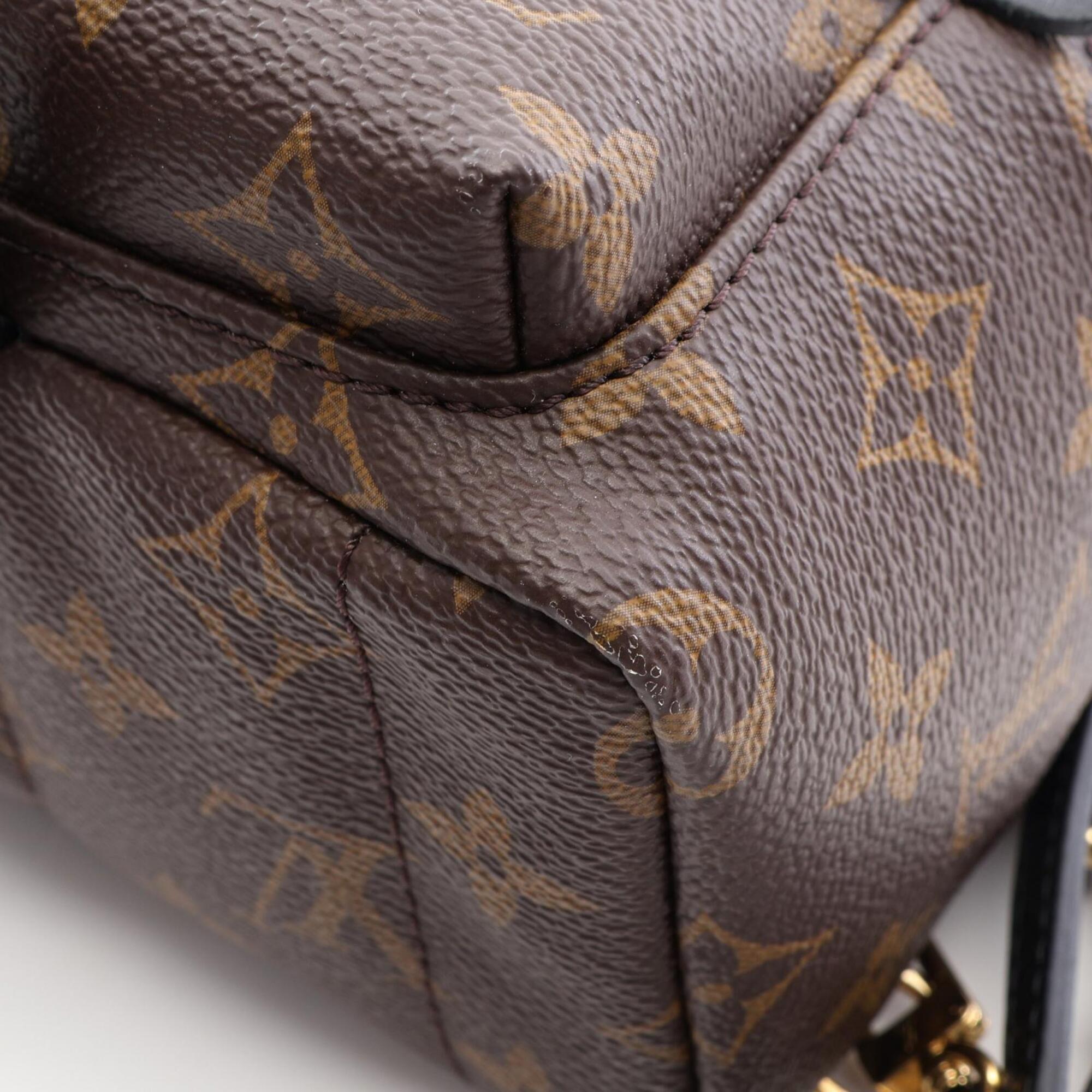 Louis Vuitton Black Brown Monogram Coated Canvas Leather Backpack (Pre-Owned)