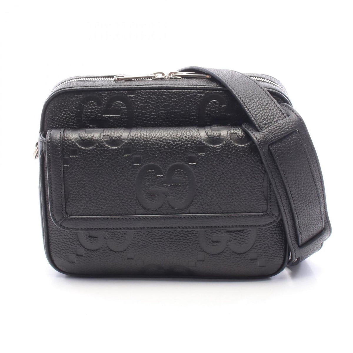 Gucci Black Leather Crossbody Bag Handbag Shoulder Bag (Pre-Owned)