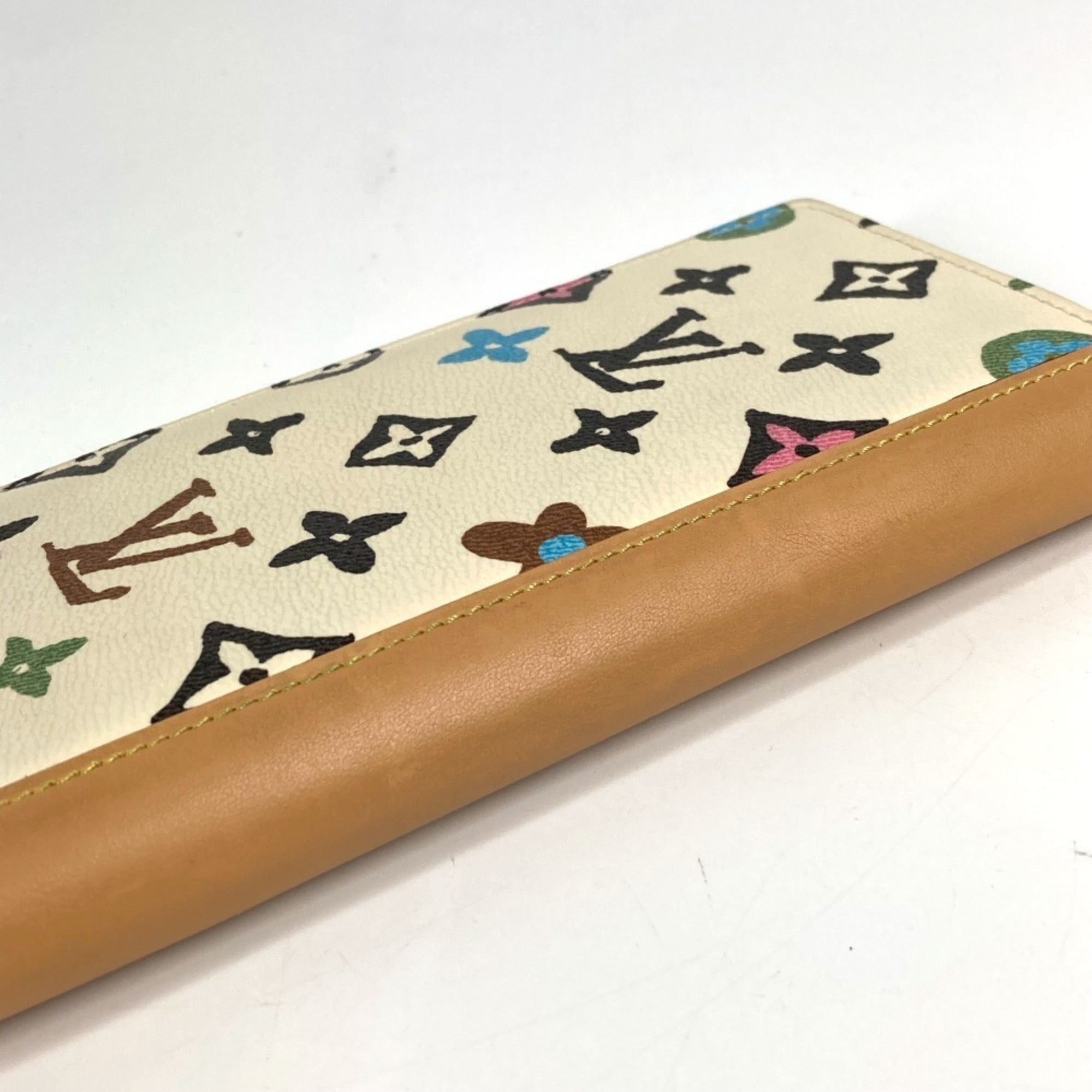 Louis Vuitton Monogram Multi-Color White Monogram Long Wallet (Bi-Fold) (Pre-Owned)