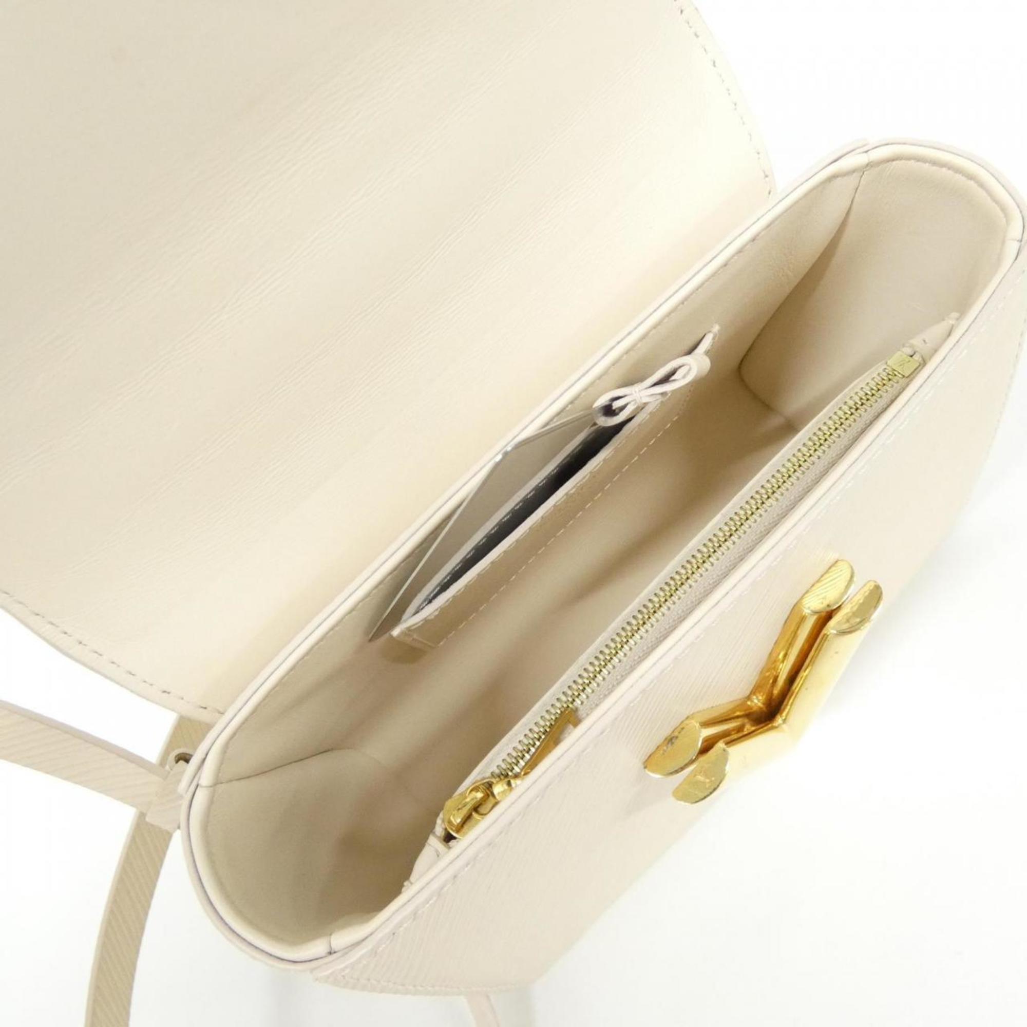 Louis Vuitton Beige White Leather Shoulder Bag (Pre-Owned)