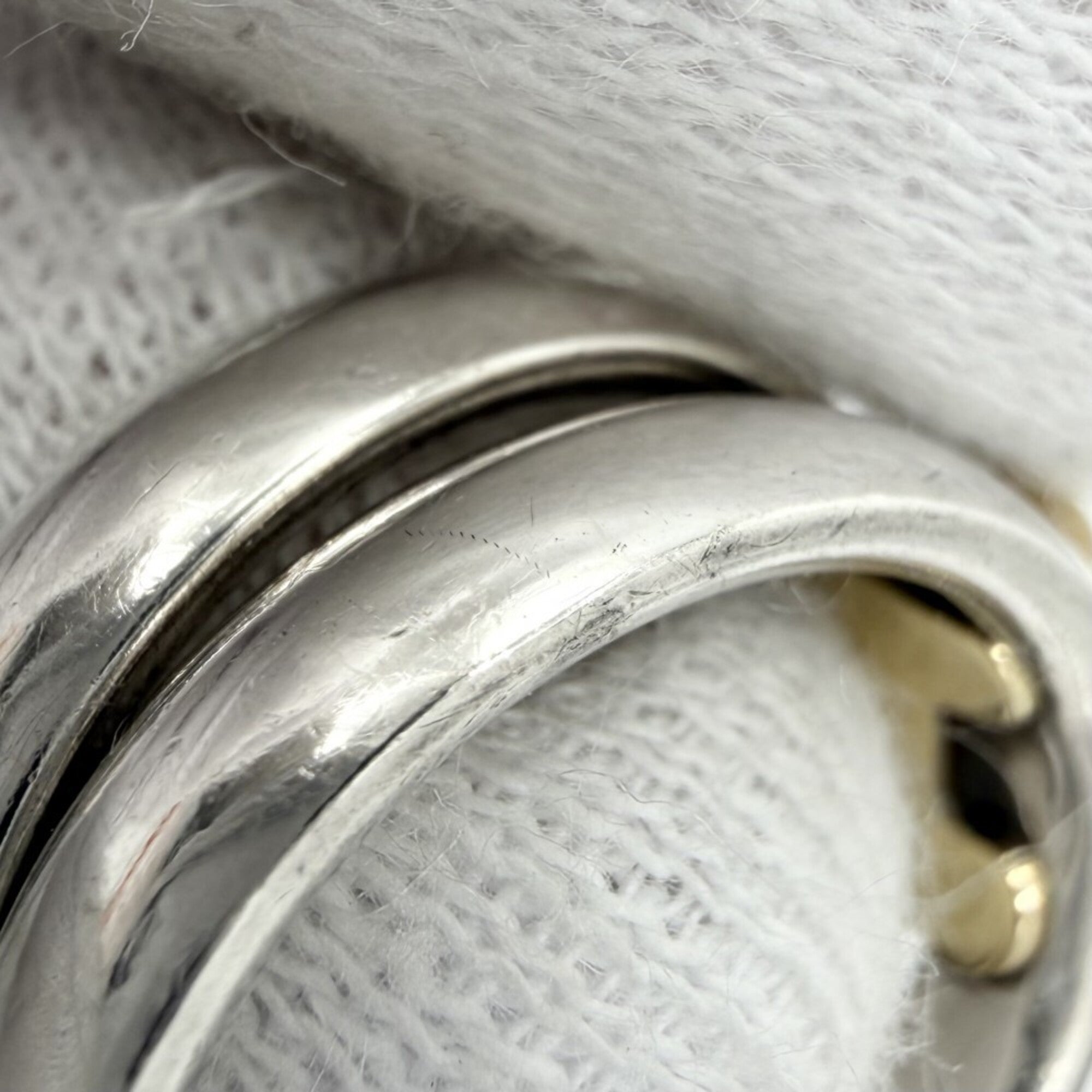 Hermes Gold (18K) Silver 925 Band Ring (Pre-Owned)