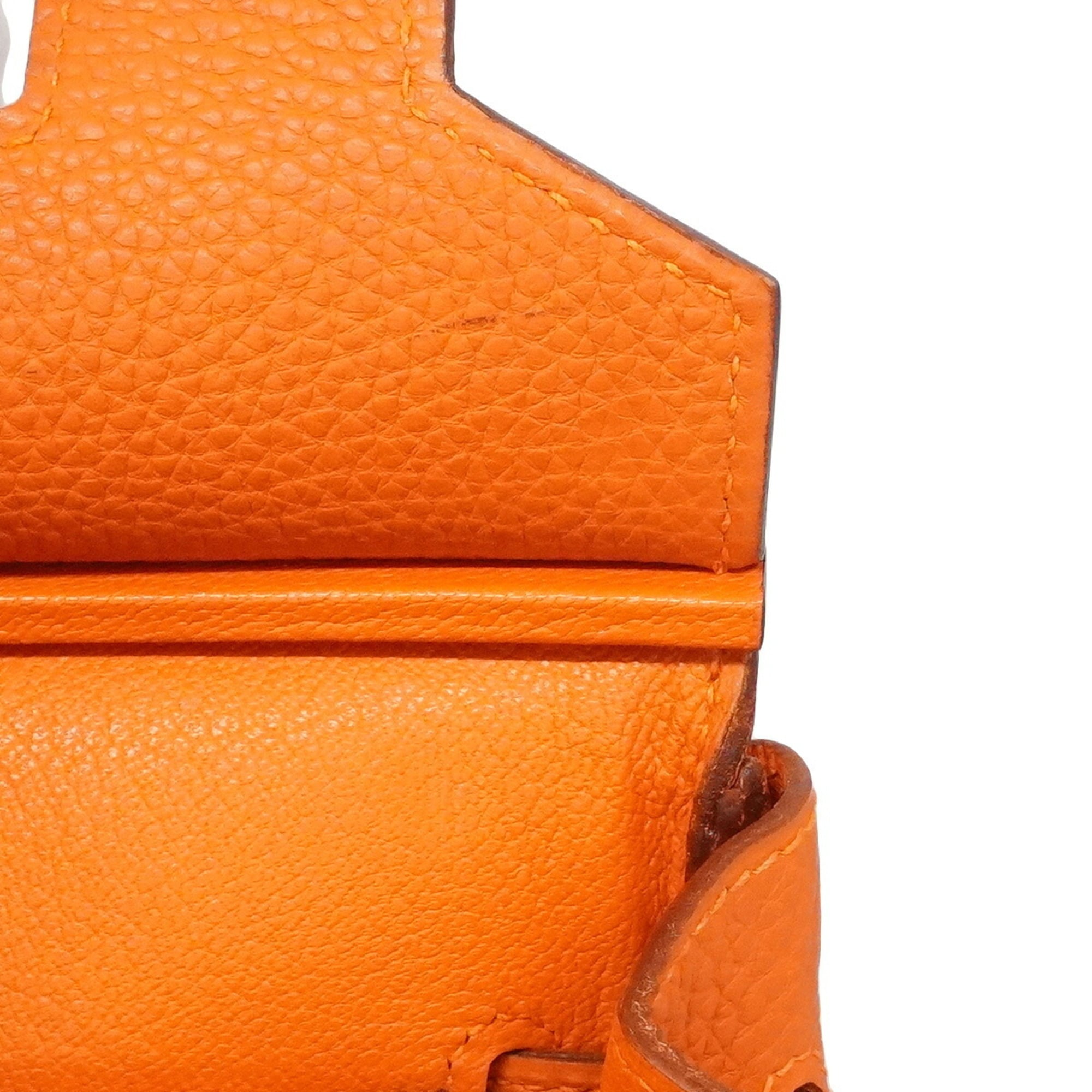 Hermes Orange Togo Leather Handbag (Pre-Owned)