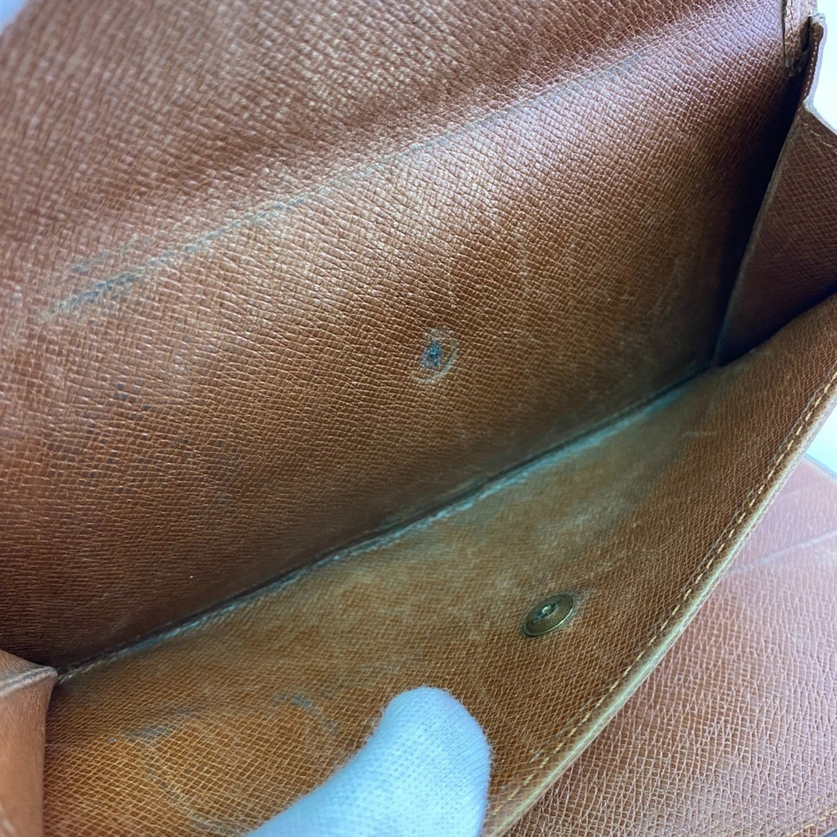 Louis Vuitton Brown Monogram Leather Wallet (Tri-Fold) (Pre-Owned)