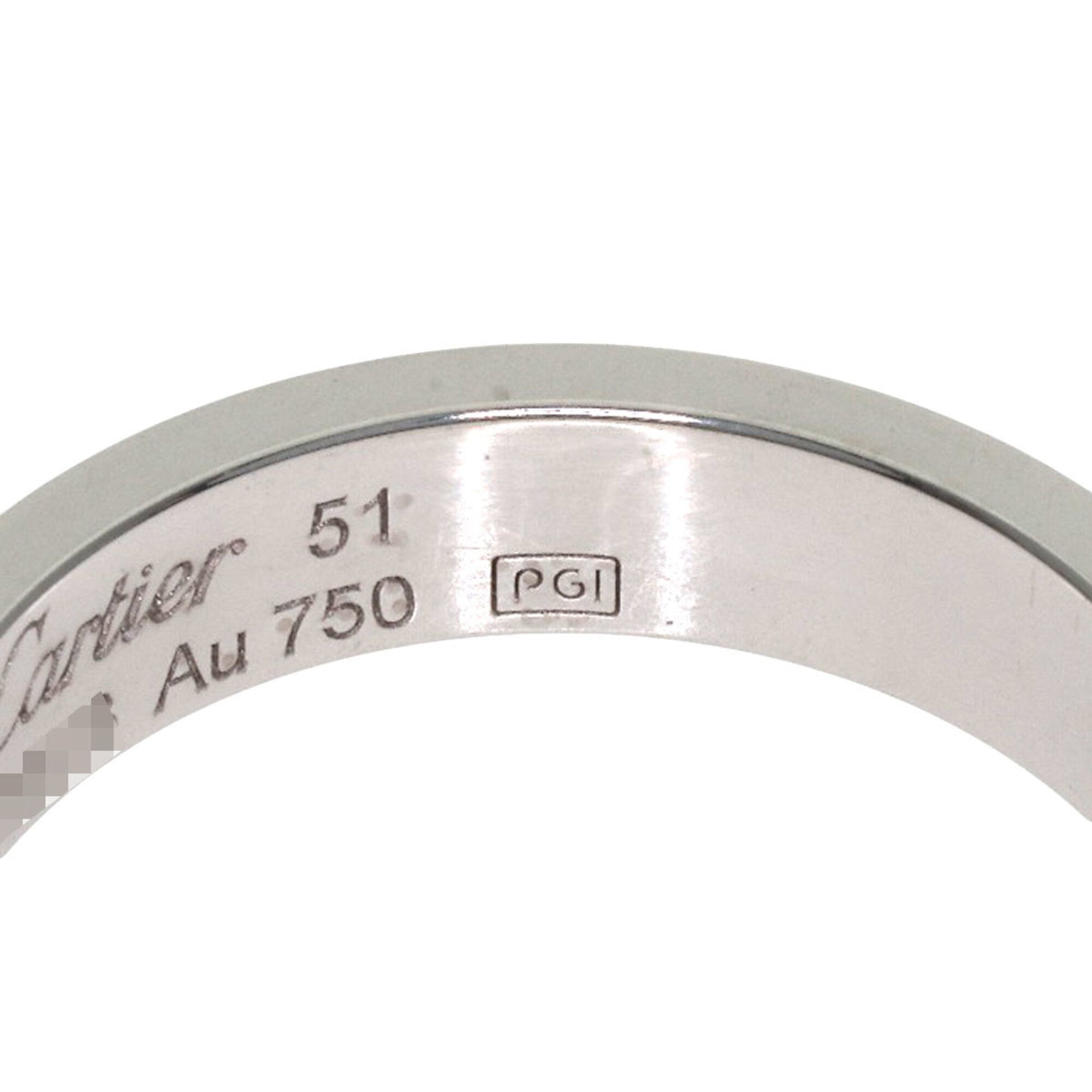 Cartier Silver White Gold (18K) Band Ring (Pre-Owned)