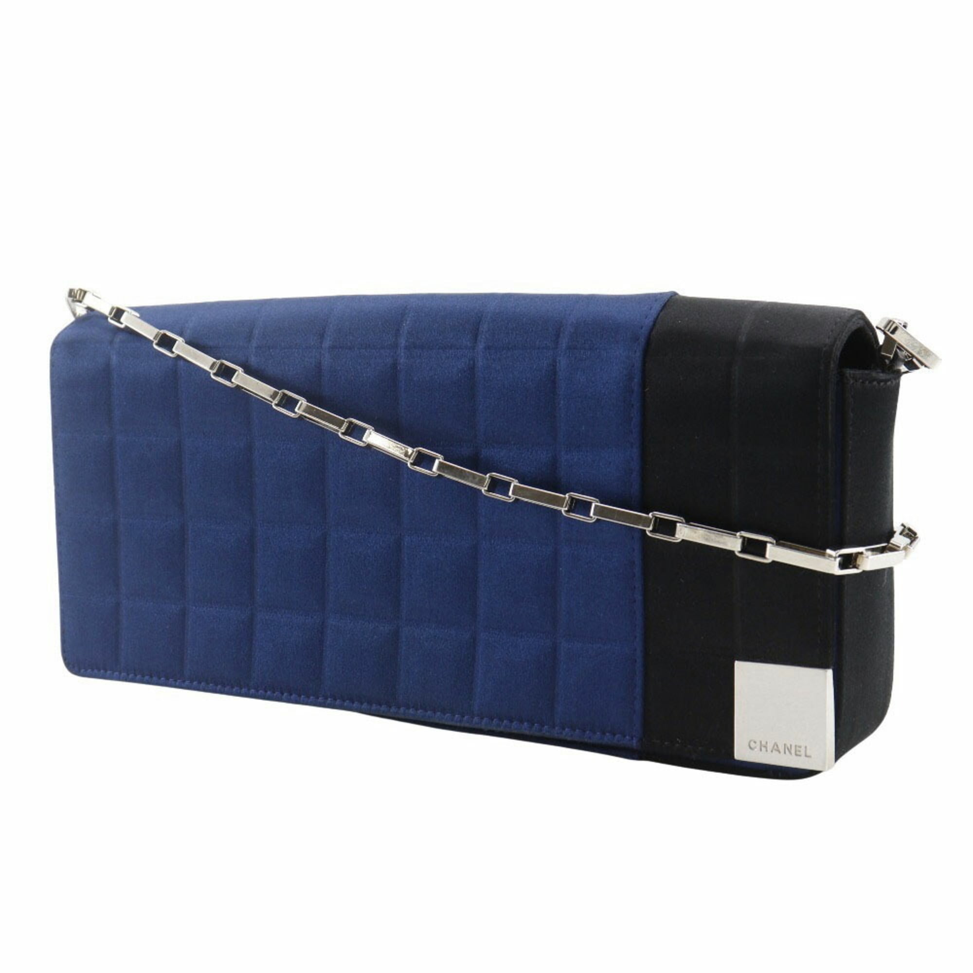Chanel Blue Satin Shoulder Bag (Pre-Owned)