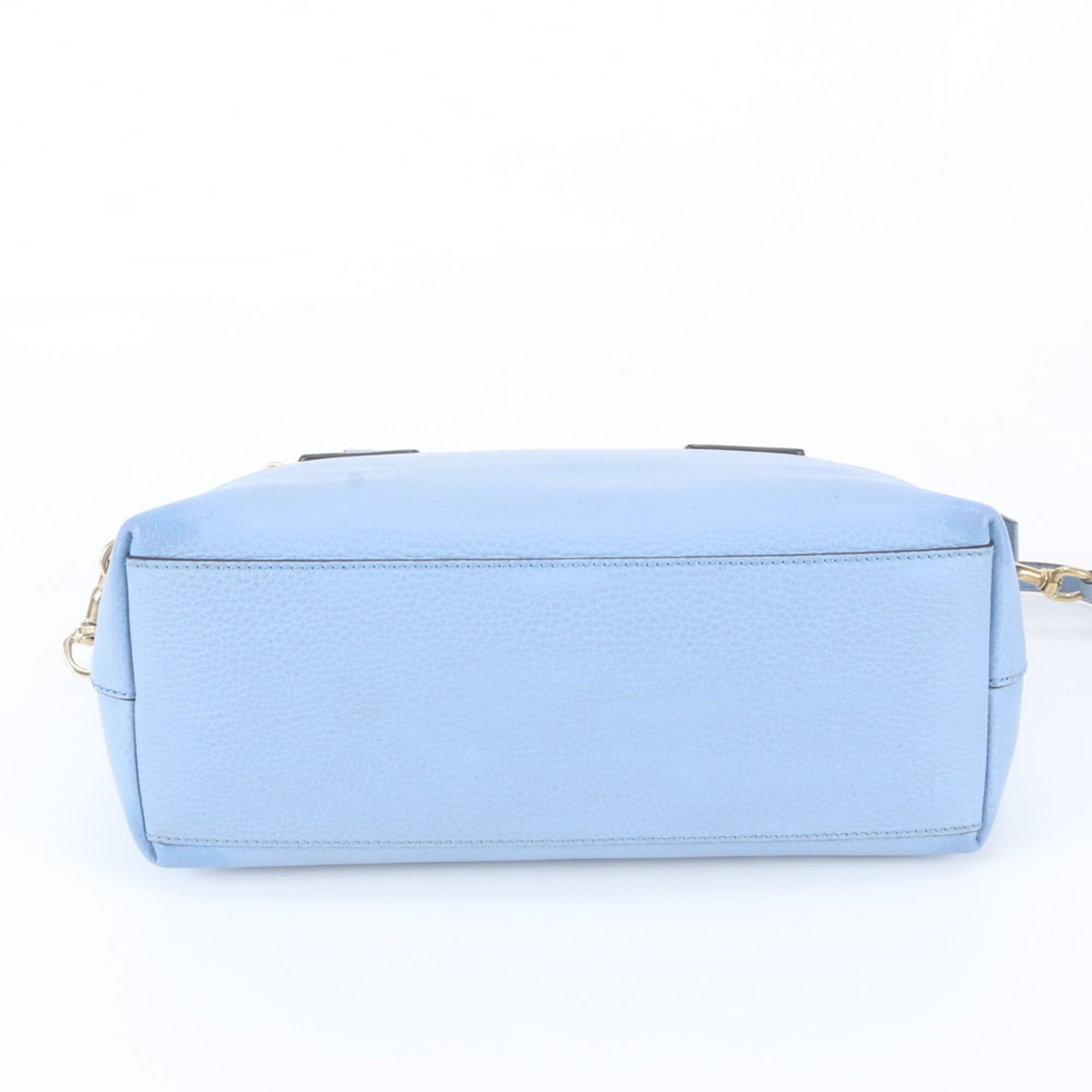 Gucci Blue Leather Handbag Shoulder Bag Tote Bag (Pre-Owned)