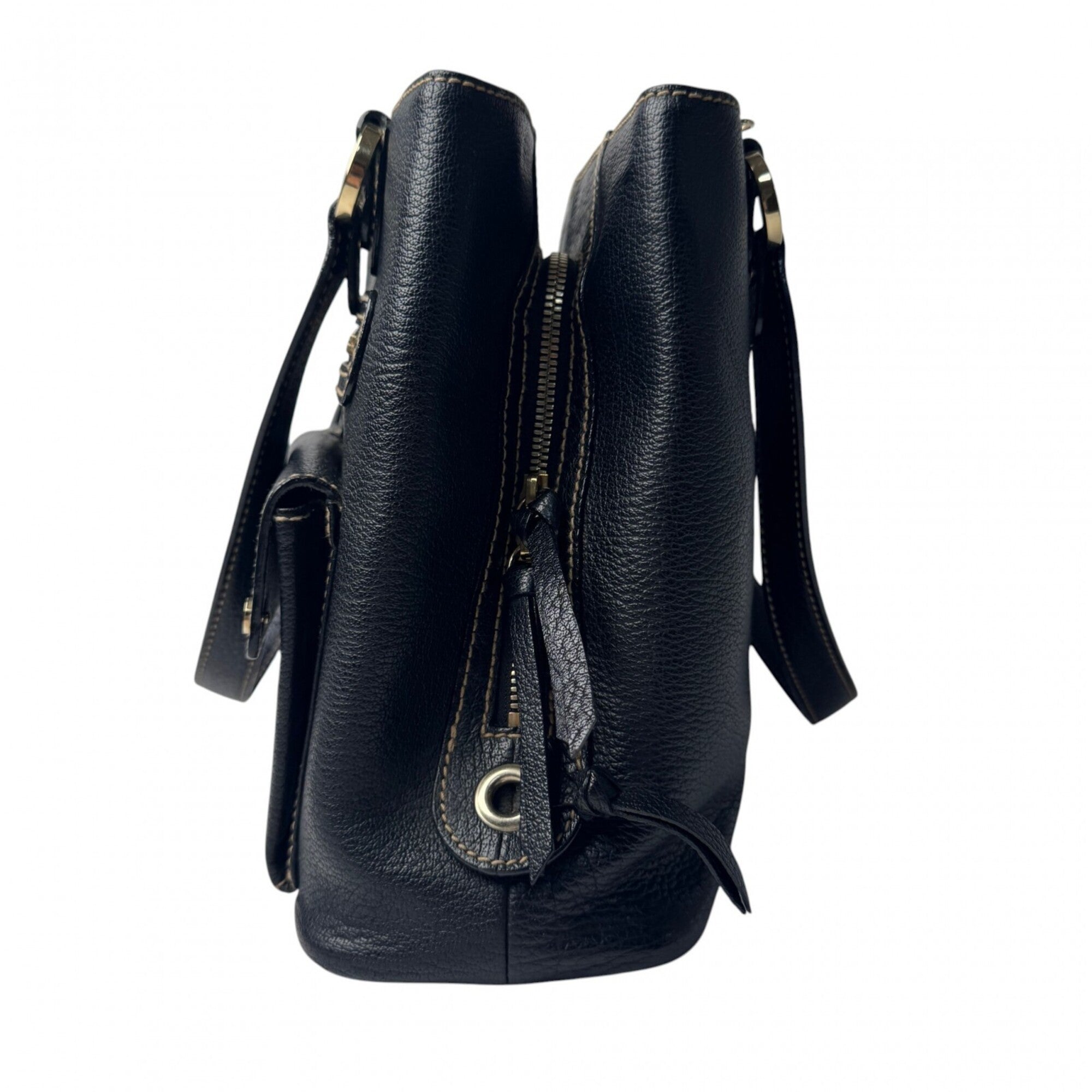 Bvlgari Black Leather Handbag (Pre-Owned)