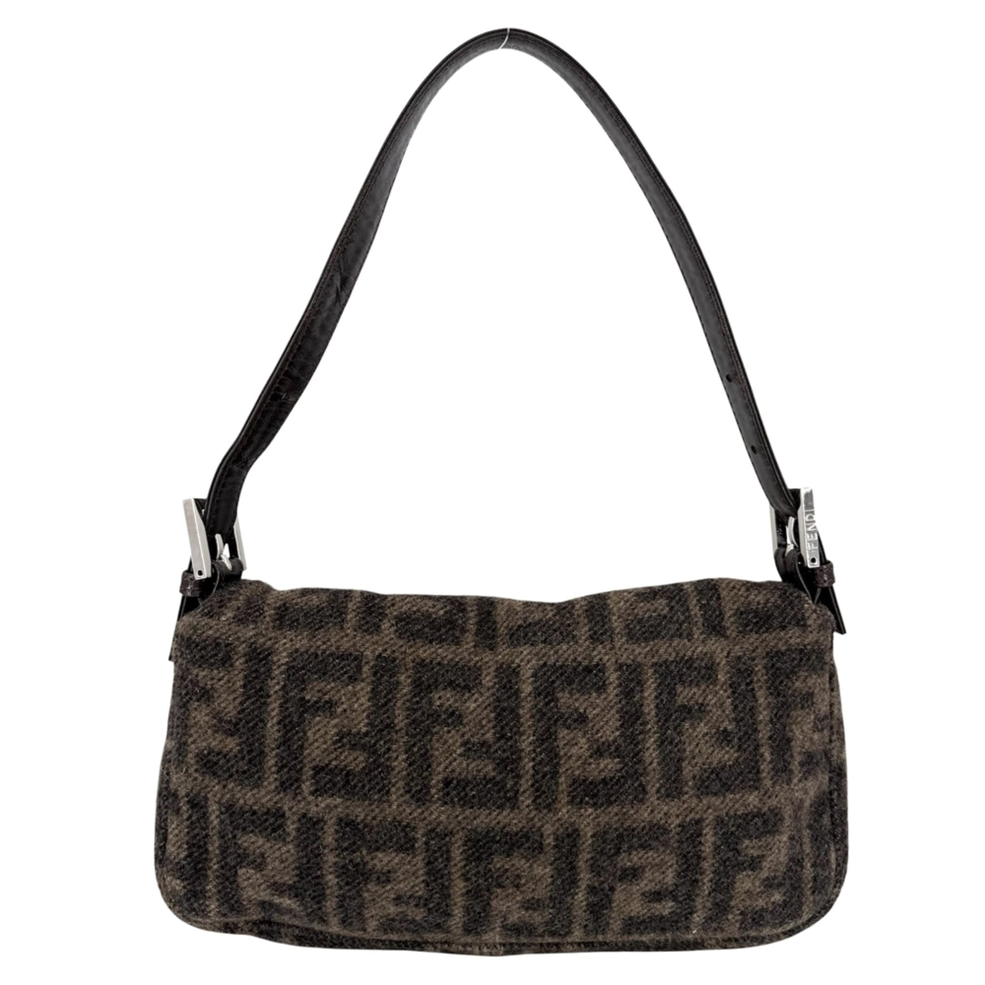 Fendi Brown Wool Handbag (Pre-Owned)