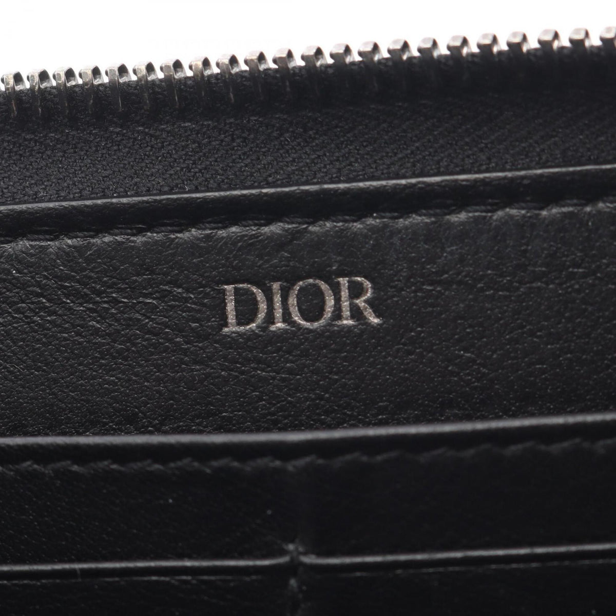 Christian Dior Black Leather Long Wallet (Bi-Fold) (Pre-Owned)